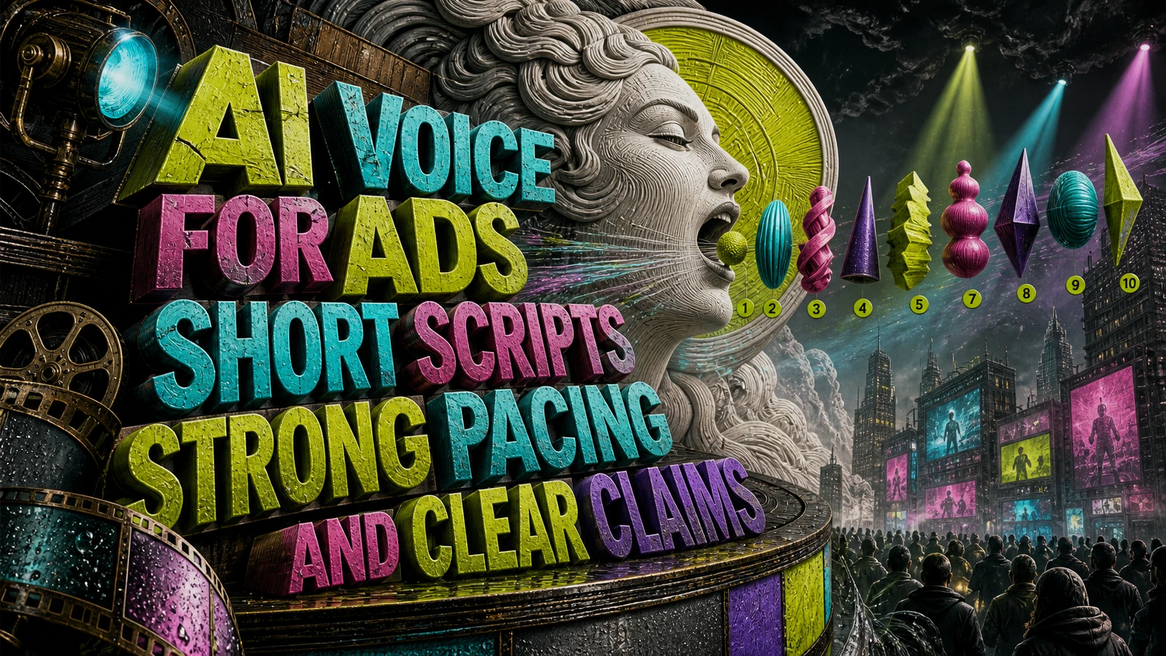 AI Voice for Ads: Short Scripts, Strong Pacing and Clear Claims — TtsPlus guide illustration