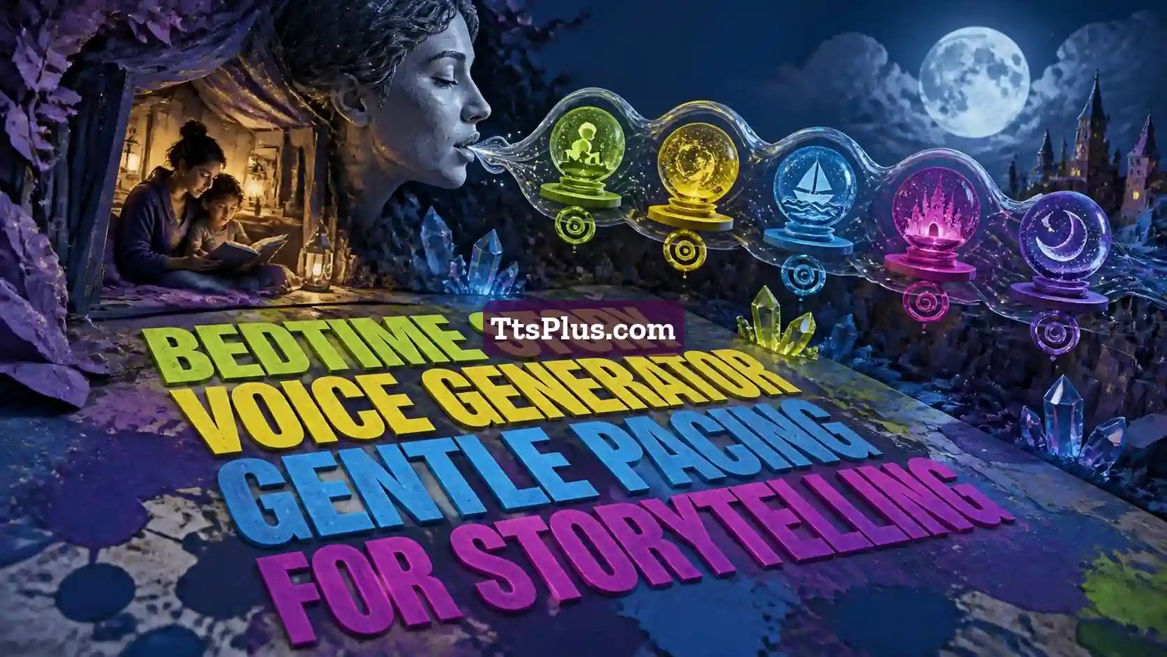 Bedtime Story Voice Generator: Gentle Pacing for Storytelling — TtsPlus guide illustration
