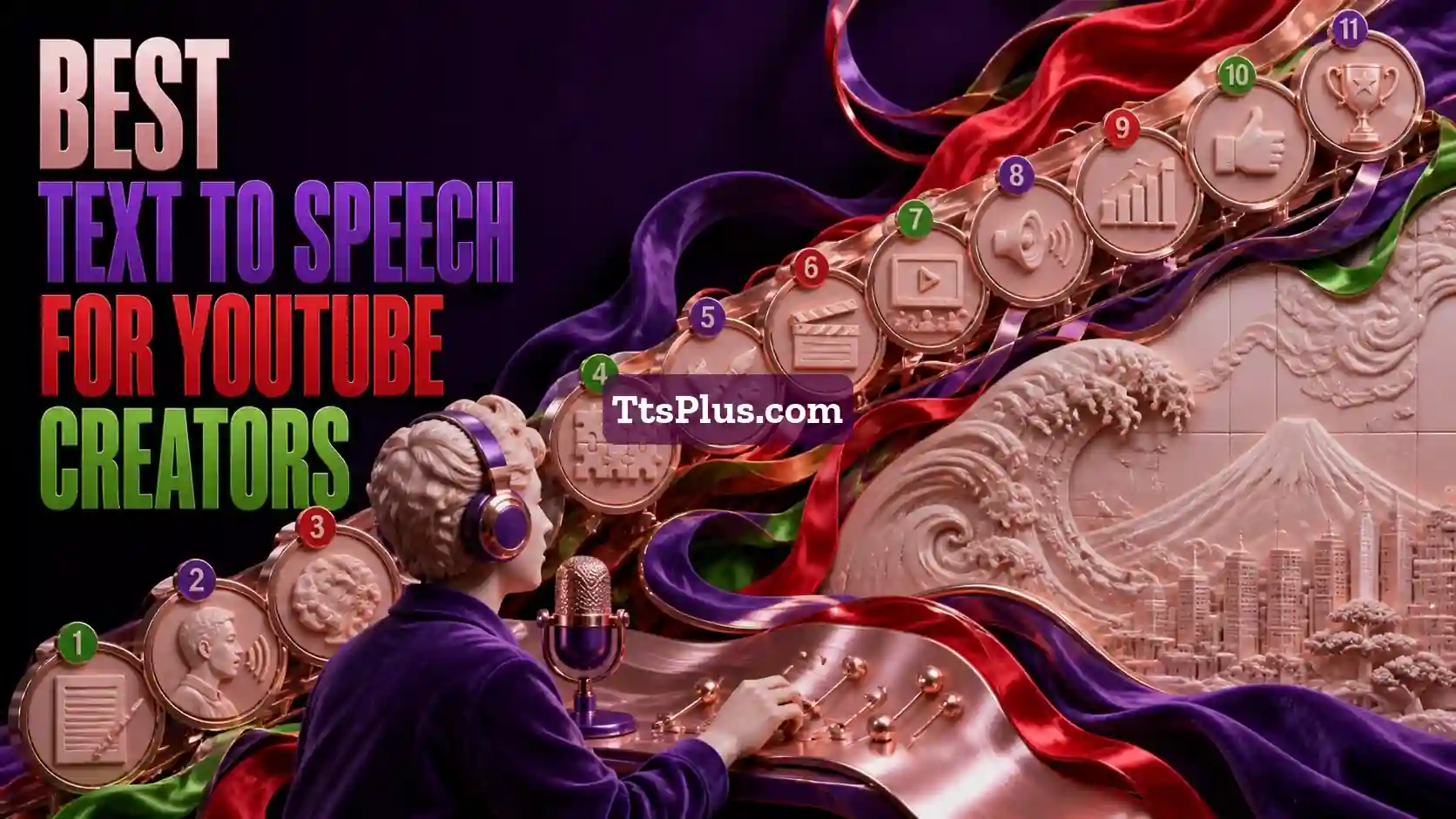Best Text to Speech for YouTube Creators — TtsPlus guide illustration
