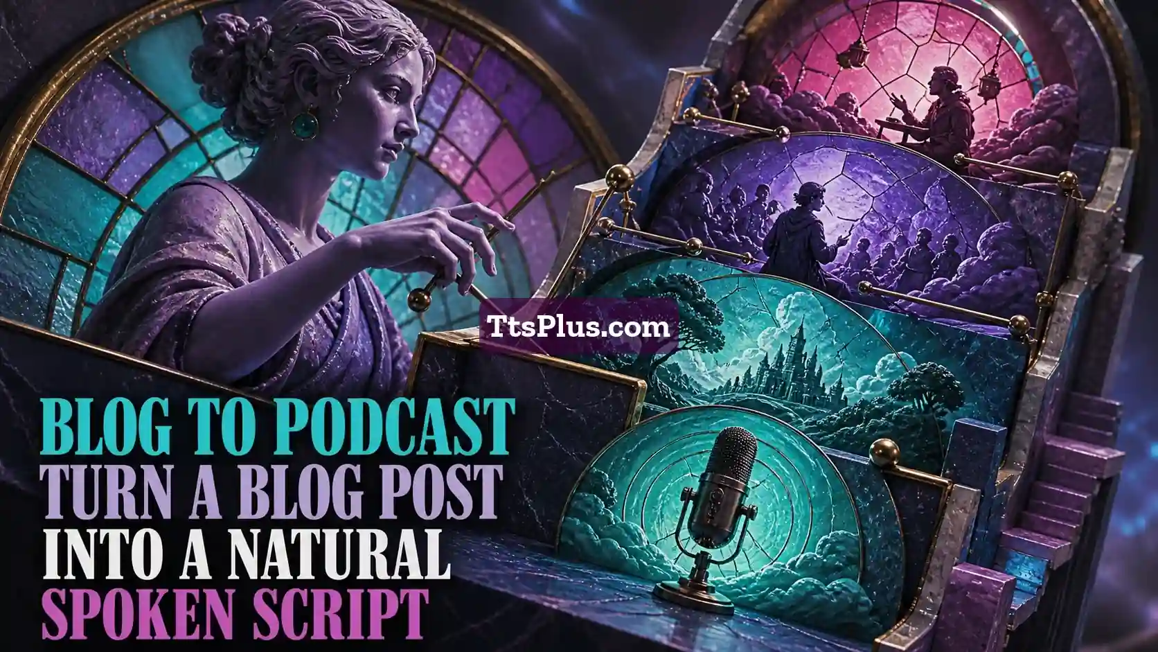 Blog to Podcast: Turn a Blog Post into a Natural Spoken Script — TtsPlus guide illustration