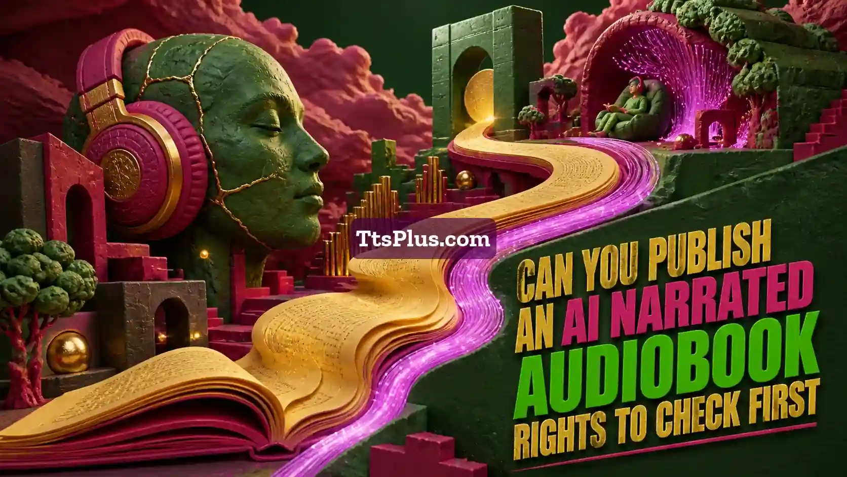 Can You Publish an AI-Narrated Audiobook? Rights to Check First — TtsPlus guide illustration