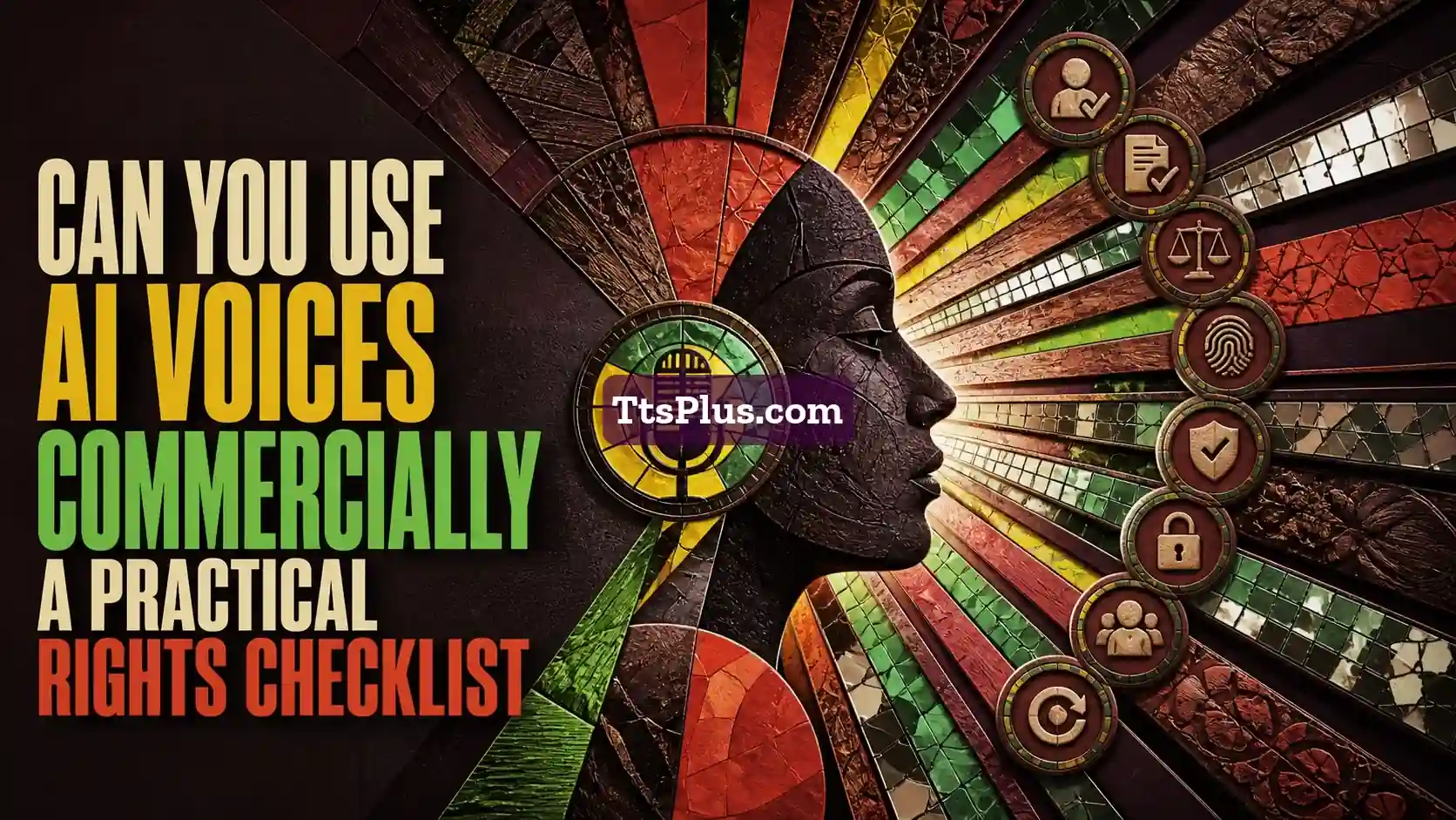 Can You Use AI Voices Commercially? A Practical Rights Checklist — TtsPlus guide illustration