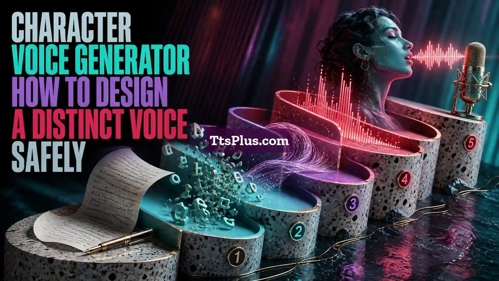 Character Voice Generator: How to Design a Distinct Voice Safely — TtsPlus guide illustration