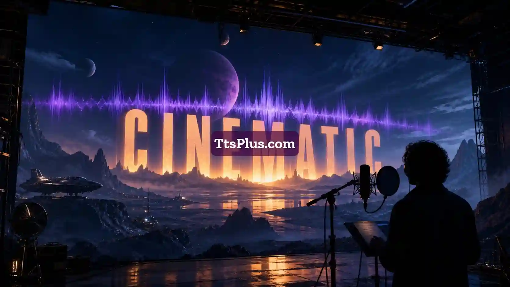 Cinematic AI Voice Generator illustration