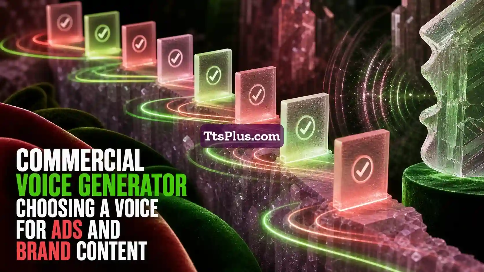 Commercial Voice Generator: Choosing a Voice for Ads and Brand Content — TtsPlus guide illustration