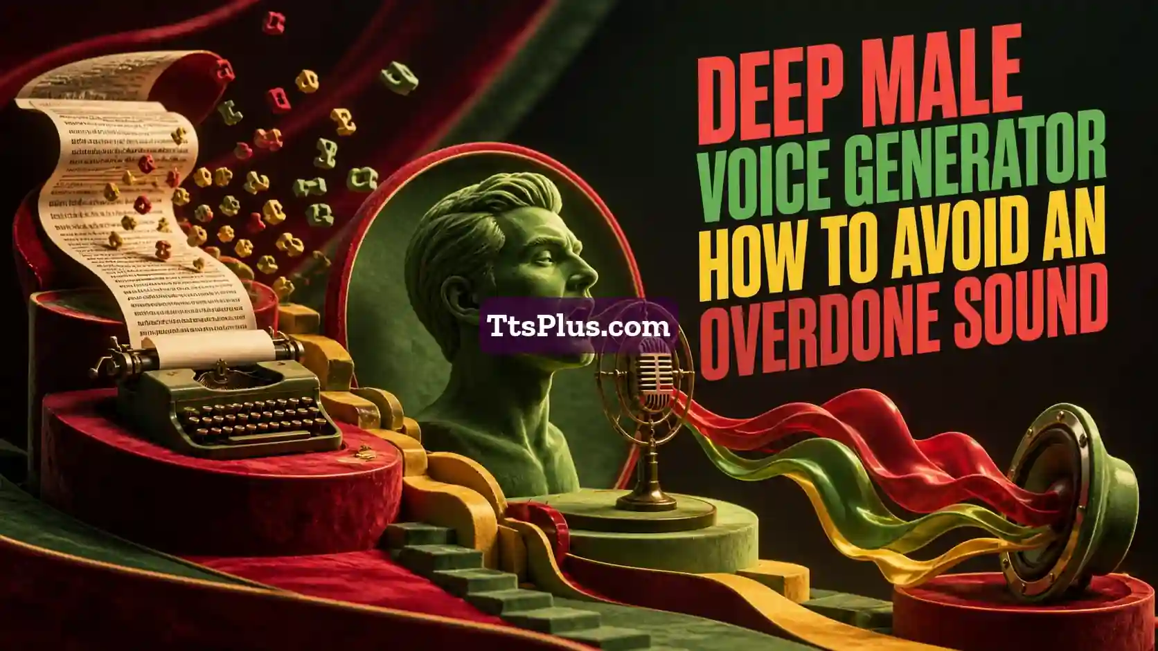Deep Male Voice Generator: How to Avoid an Overdone Sound — TtsPlus guide illustration