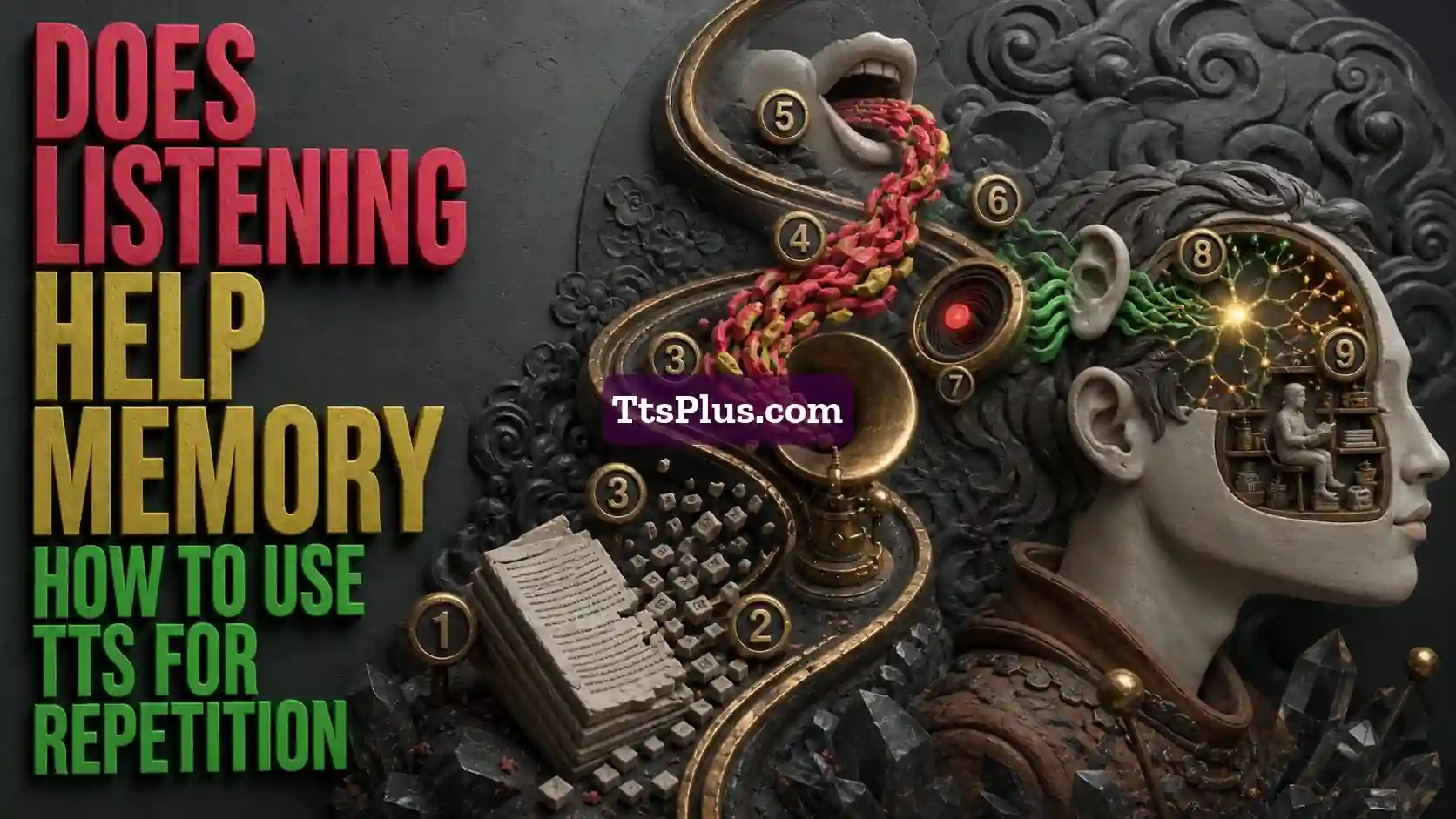 Does Listening Help Memory? How to Use TTS for Repetition — TtsPlus guide illustration