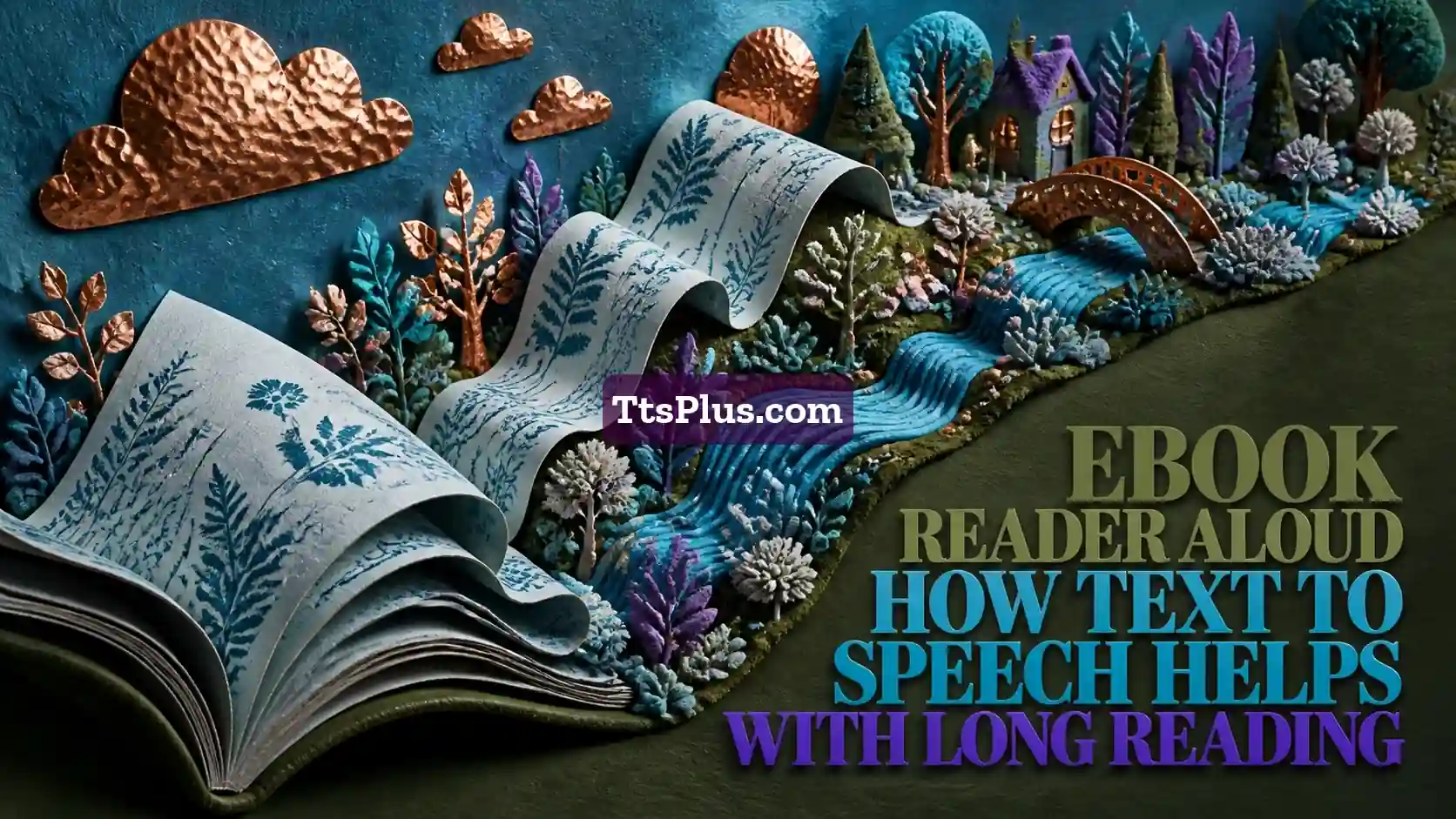 Ebook Reader Aloud: How Text to Speech Helps with Long Reading — TtsPlus guide illustration