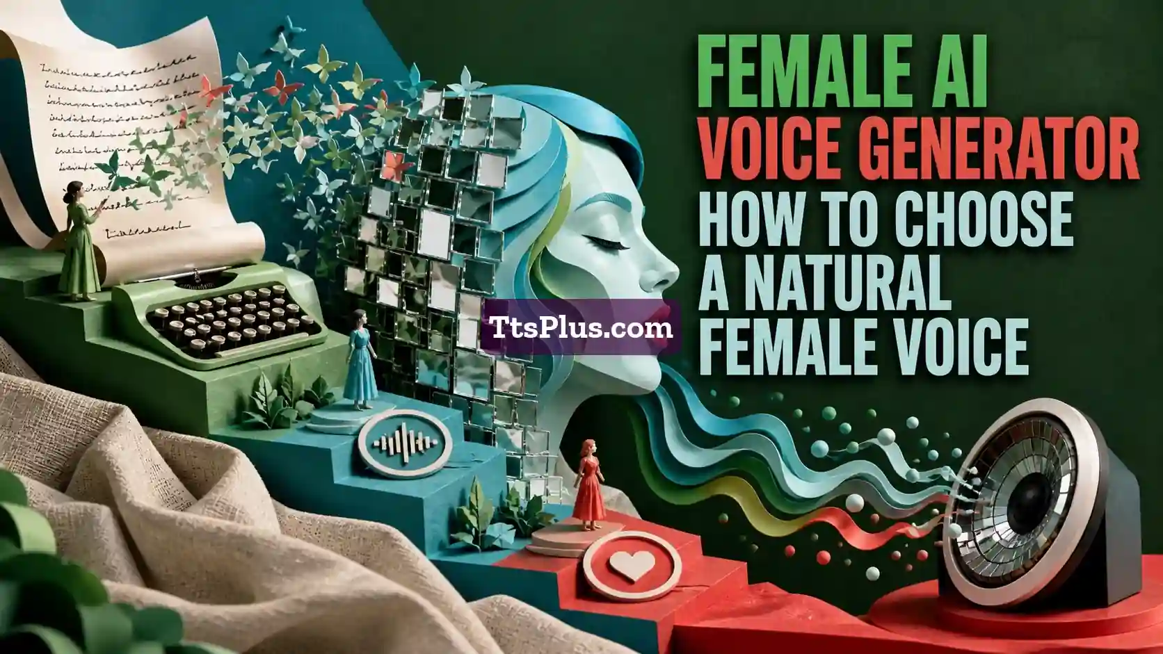 Female AI Voice Generator: How to Choose a Natural Female Voice — TtsPlus guide illustration