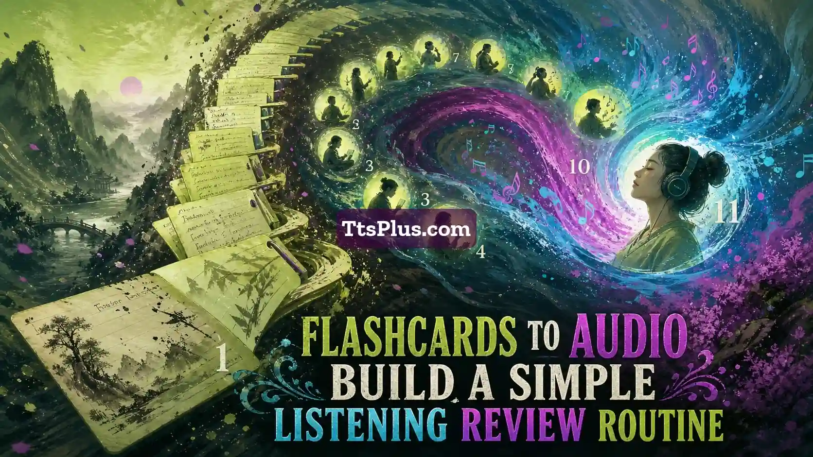 Flashcards to Audio: Build a Simple Listening Review Routine — TtsPlus guide illustration