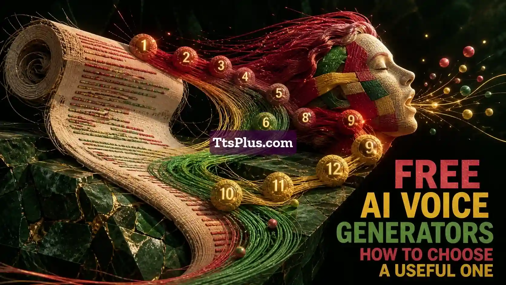 Free AI Voice Generators: How to Choose a Useful One — TtsPlus guide illustration