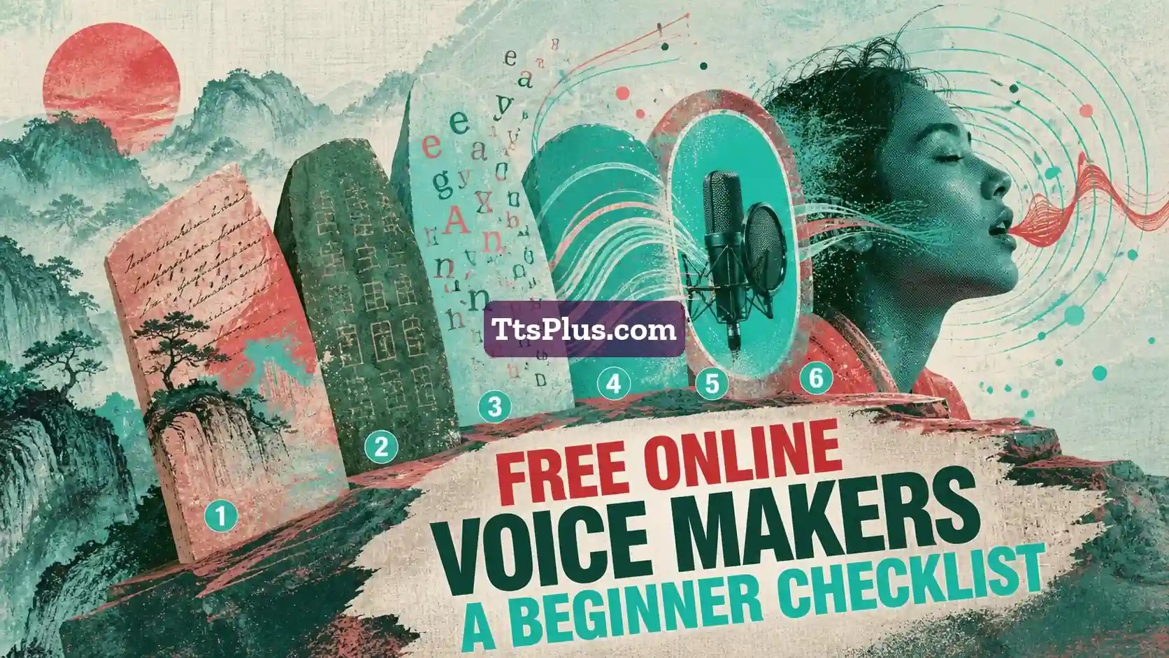 Free Online Voice Makers: A Beginner Checklist — TtsPlus guide illustration