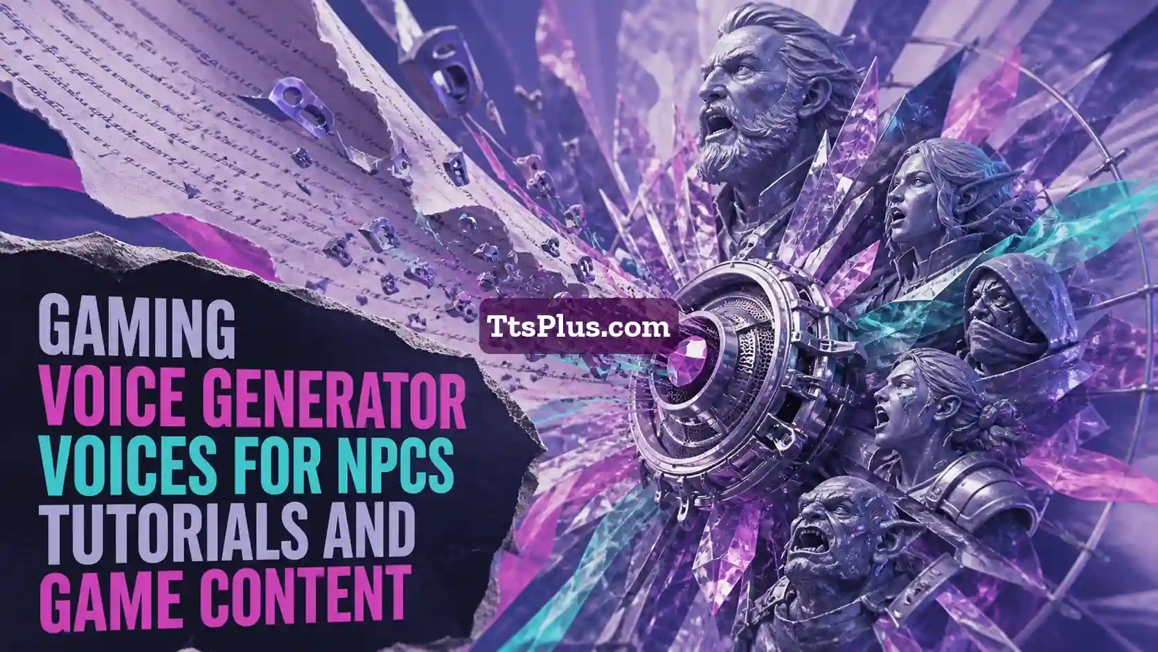 Gaming Voice Generator: Voices for NPCs, Tutorials and Game Content — TtsPlus guide illustration
