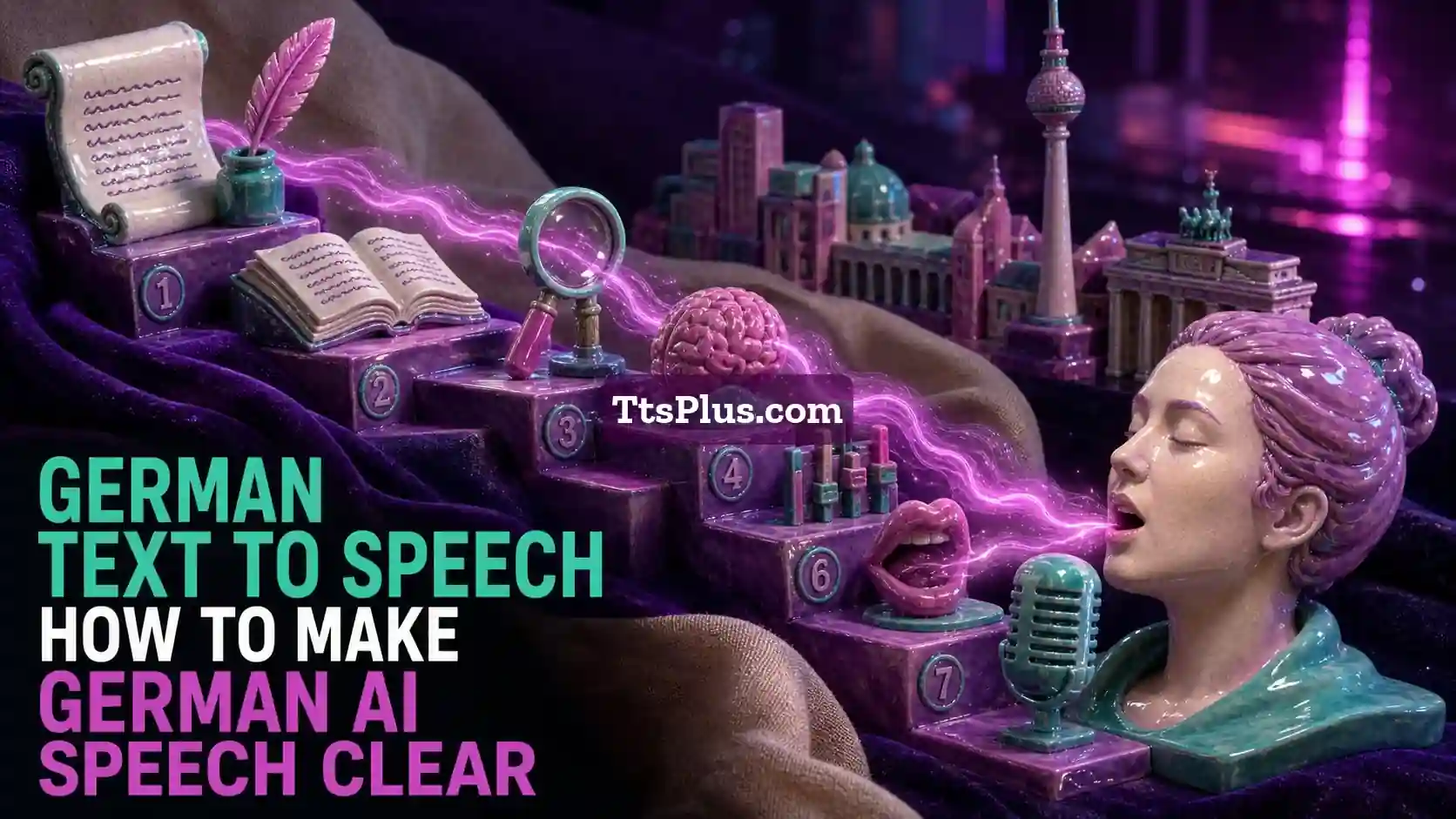 German Text to Speech: How to Make German AI Speech Clear — TtsPlus guide illustration