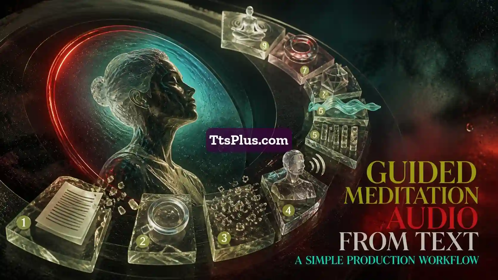 Guided Meditation Audio from Text: A Simple Production Workflow — TtsPlus guide illustration