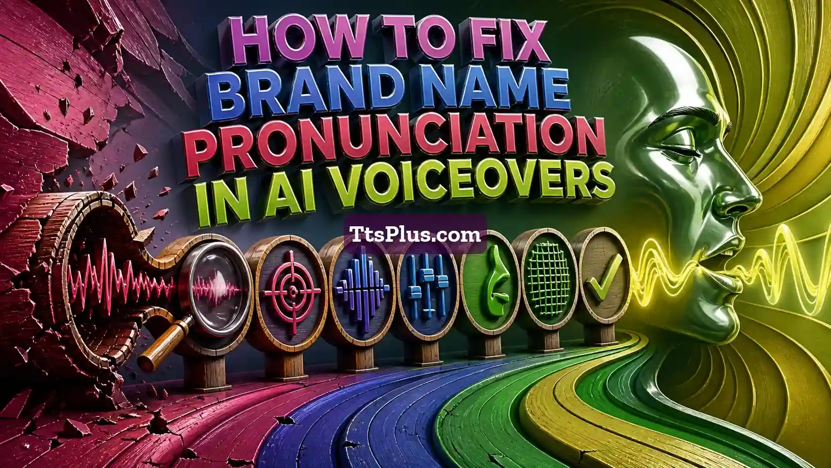 How to Fix Brand Name Pronunciation in AI Voiceovers — TtsPlus guide illustration