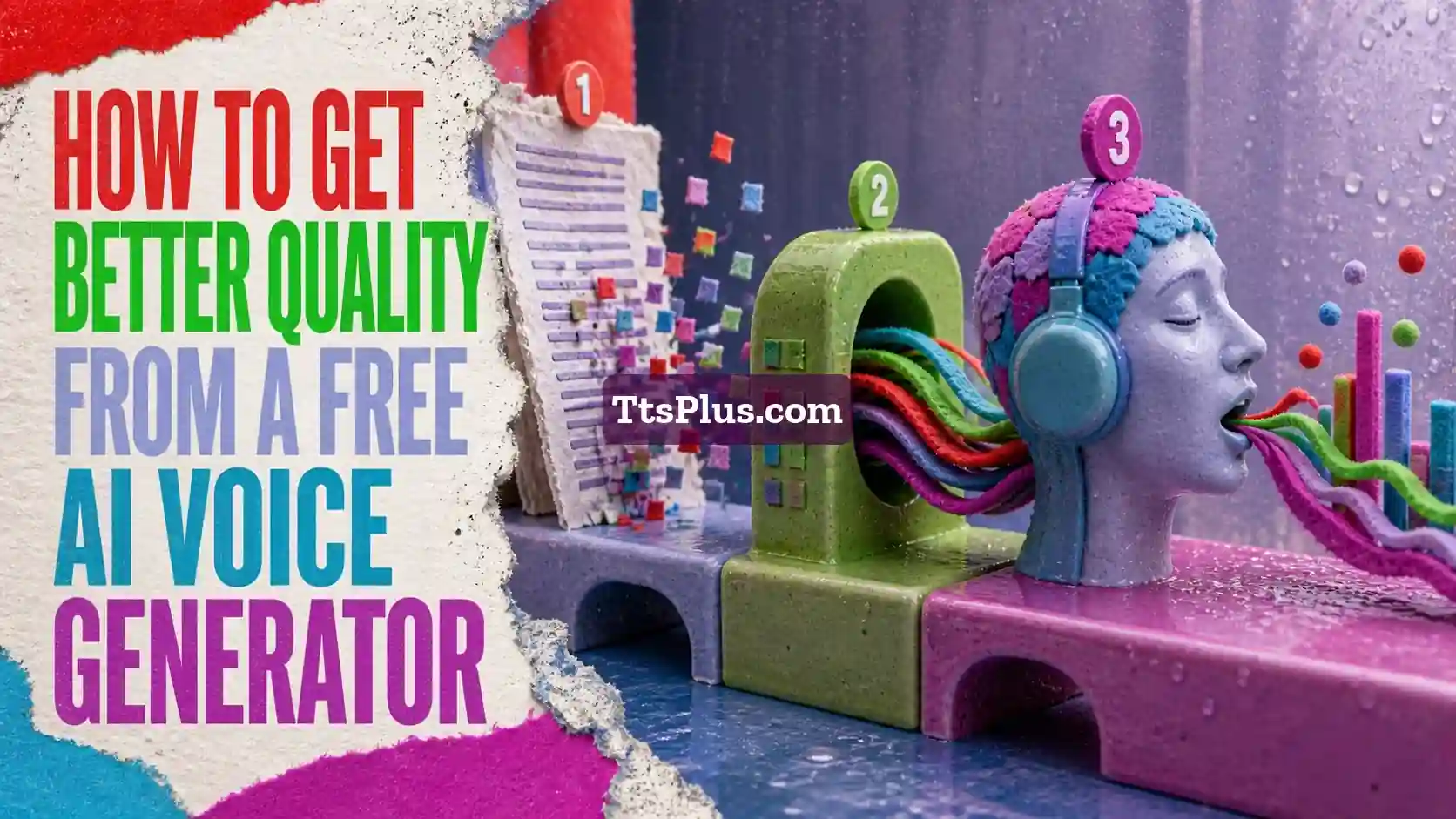 How to Get Better Quality from a Free AI Voice Generator — TtsPlus guide illustration