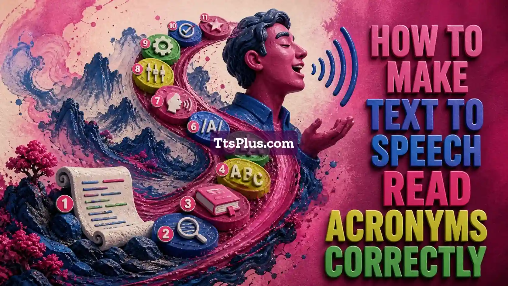 How to Make Text to Speech Read Acronyms Correctly — TtsPlus guide illustration