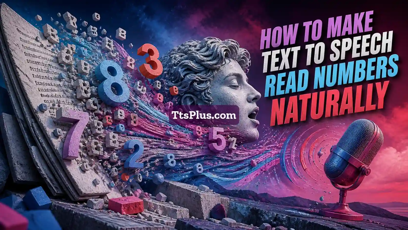 How to Make Text to Speech Read Numbers Naturally — TtsPlus guide illustration