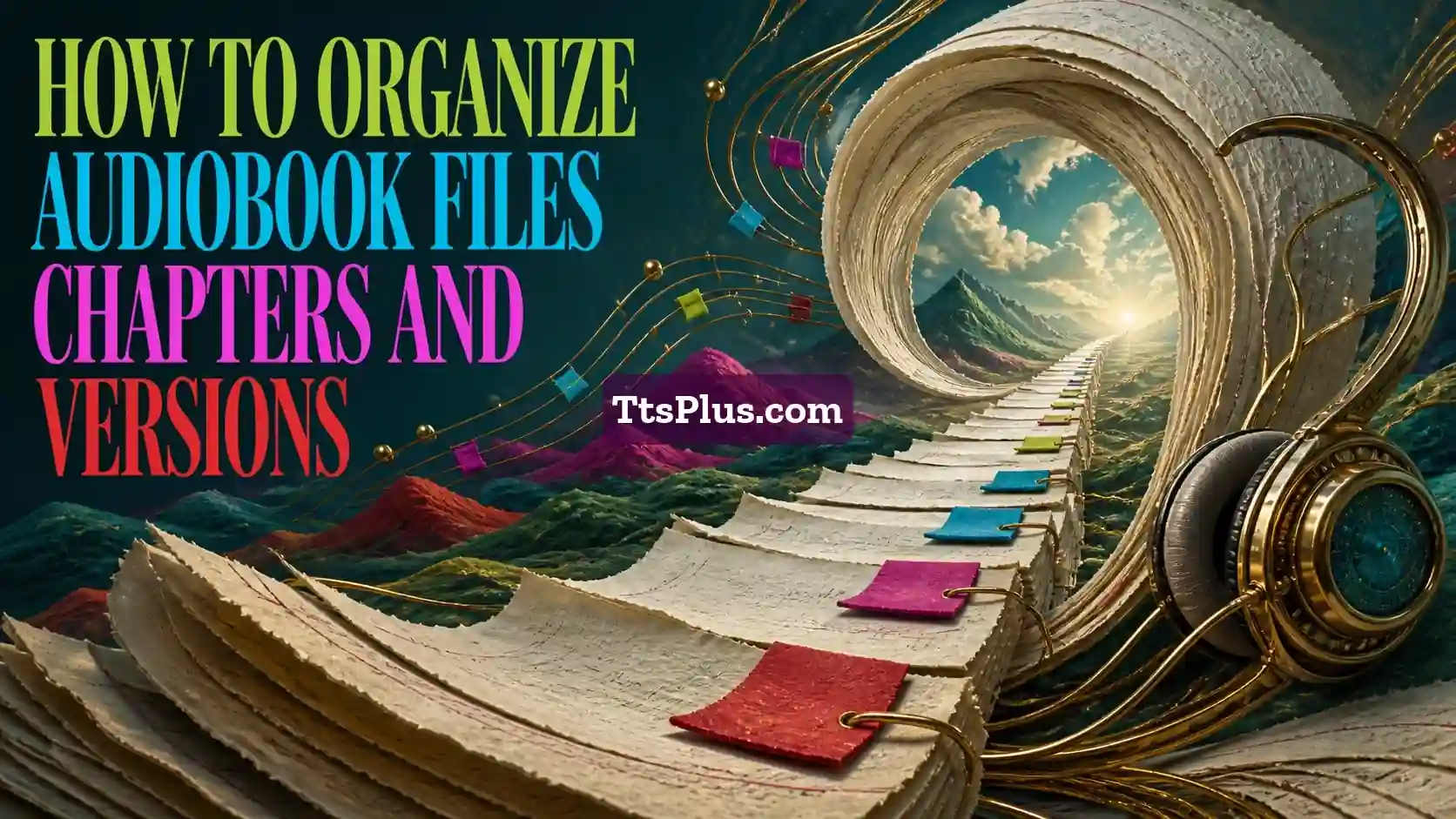 How to Organize Audiobook Files, Chapters and Versions — TtsPlus guide illustration