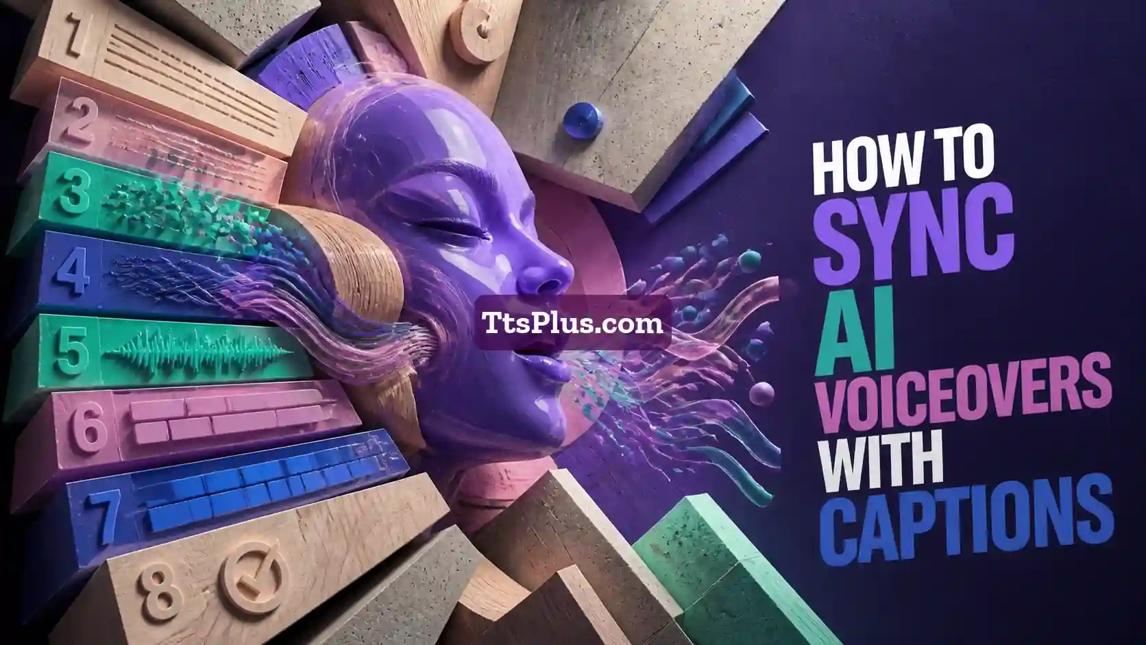 How to Sync AI Voiceovers with Captions — TtsPlus guide illustration