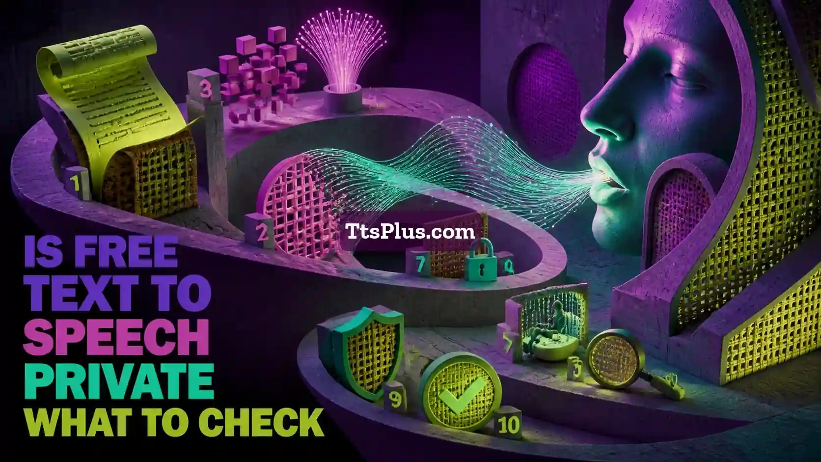 Is Free Text to Speech Private? What to Check — TtsPlus guide illustration