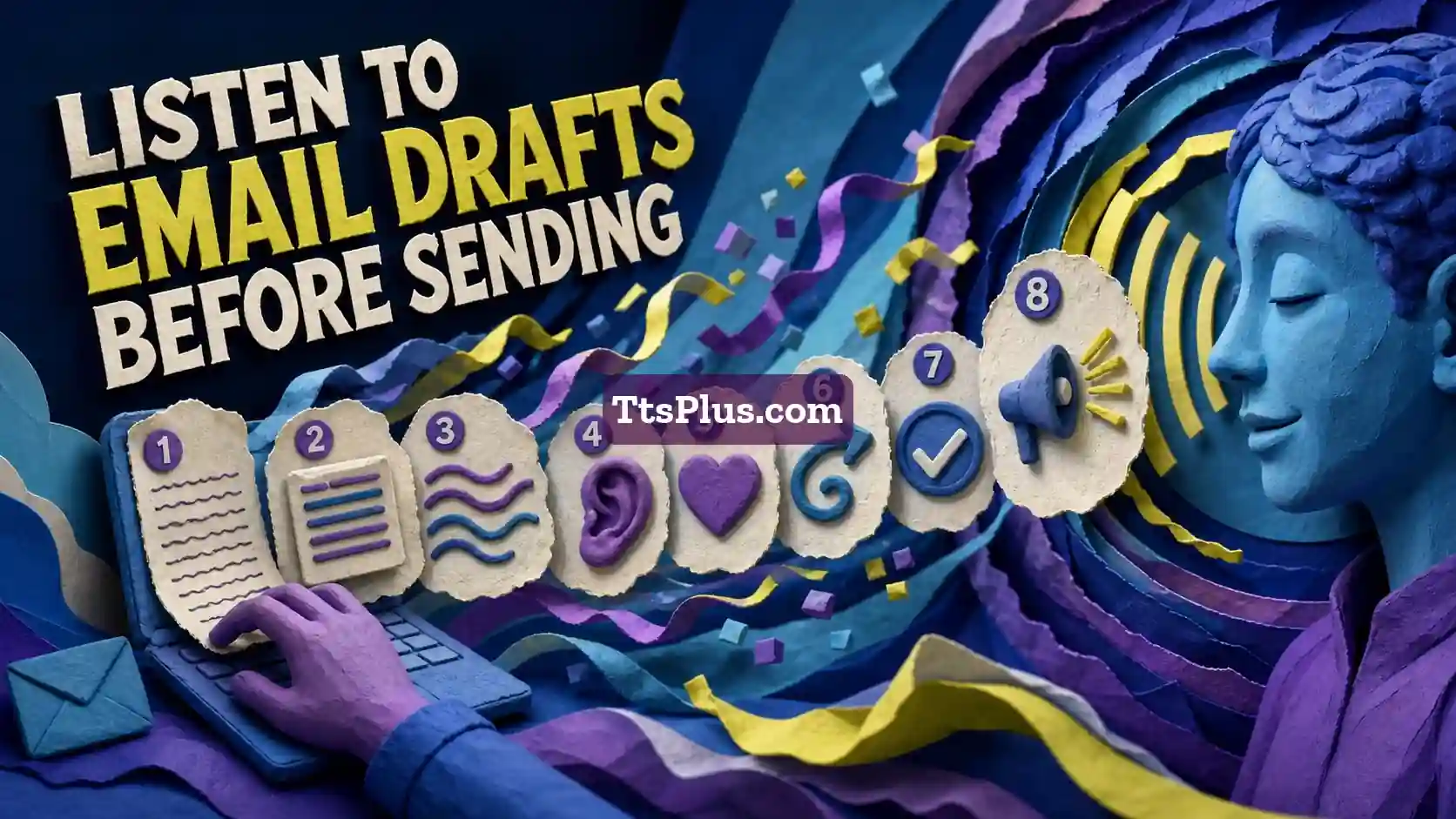 Listen to Email Drafts Before Sending — TtsPlus guide illustration