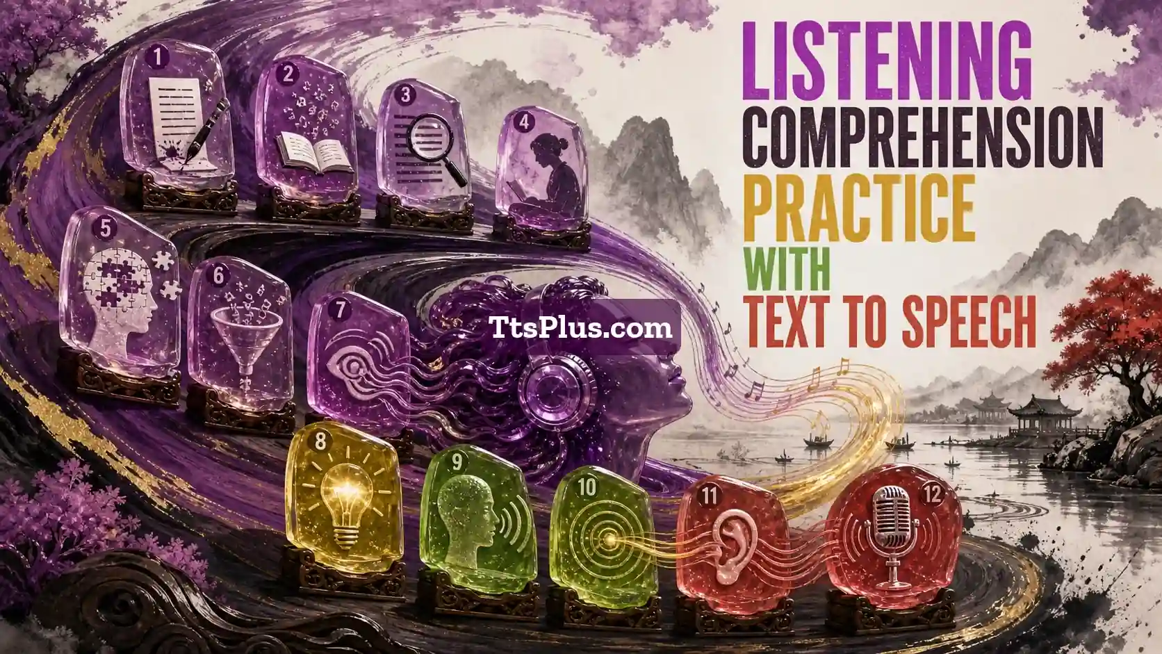 Listening Comprehension Practice with Text to Speech — TtsPlus guide illustration
