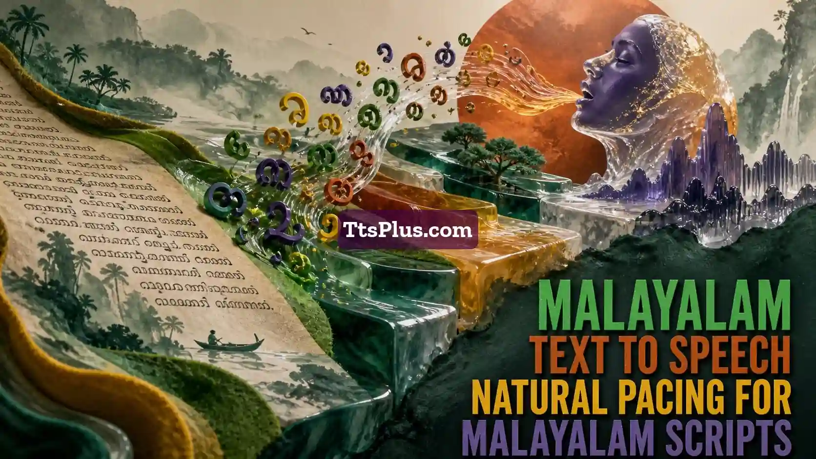 Malayalam Text to Speech: Natural Pacing for Malayalam Scripts — TtsPlus guide illustration