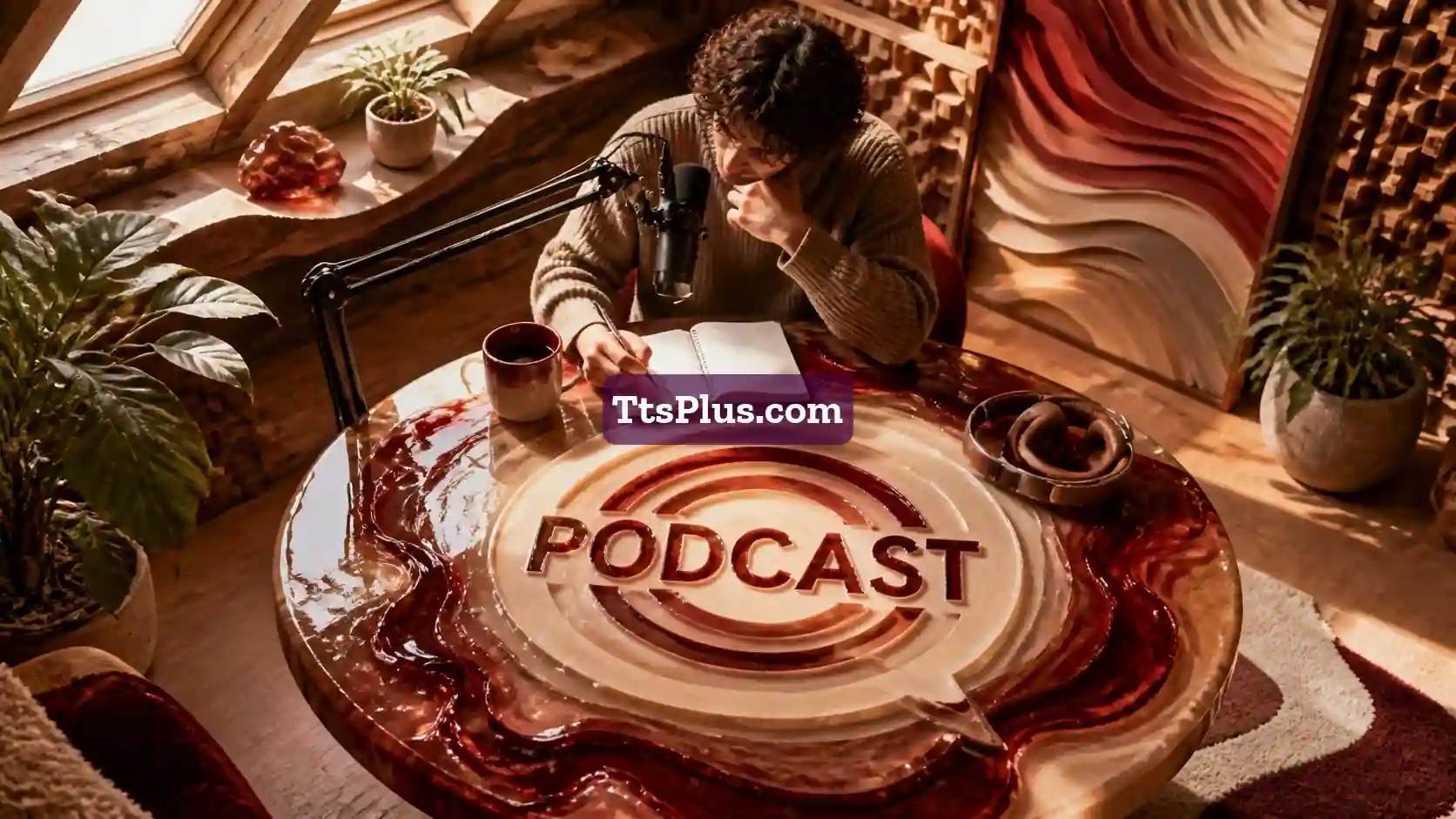 AI Podcast Voice Generator illustration