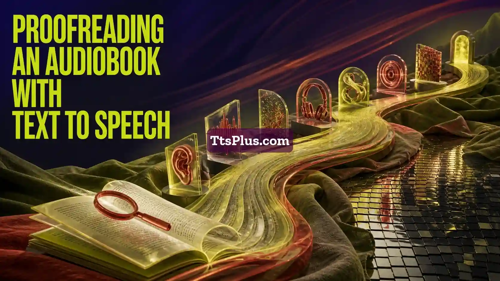 Proofreading an Audiobook with Text to Speech — TtsPlus guide illustration