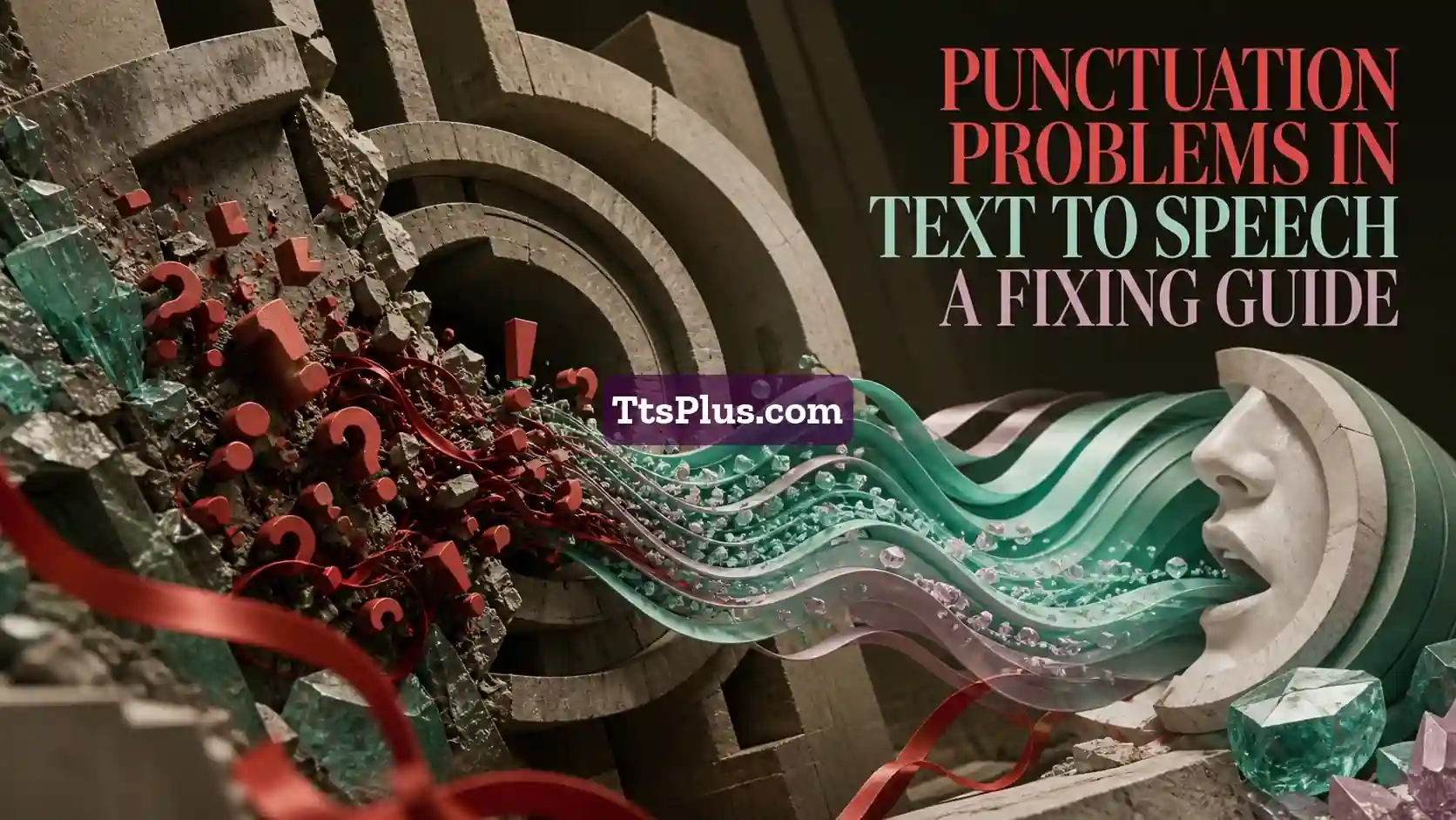 Punctuation Problems in Text to Speech: A Fixing Guide — TtsPlus guide illustration