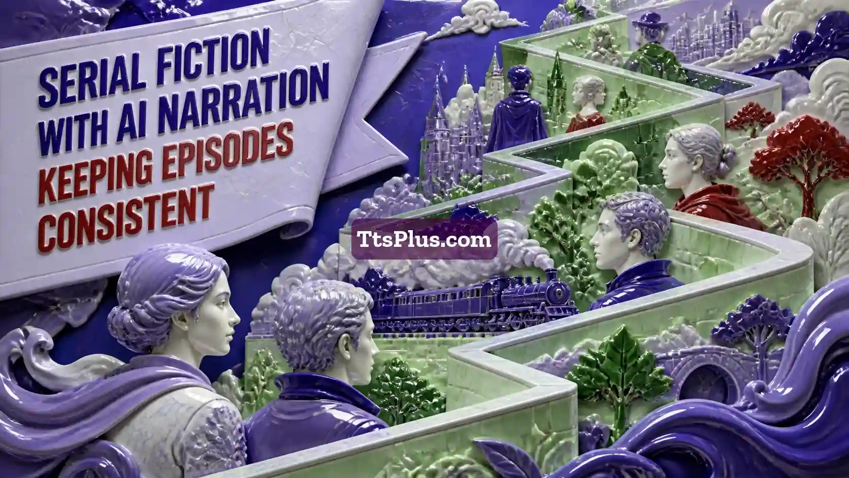 Serial Fiction with AI Narration: Keeping Episodes Consistent — TtsPlus guide illustration
