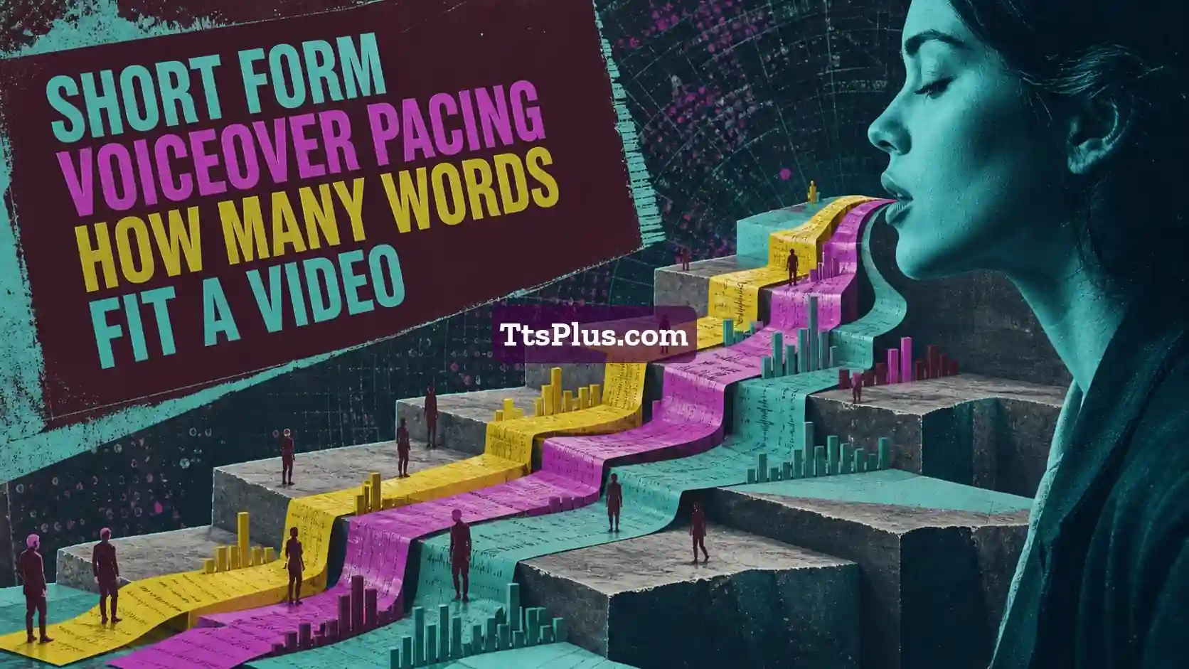 Short-Form Voiceover Pacing: How Many Words Fit a Video? — TtsPlus guide illustration