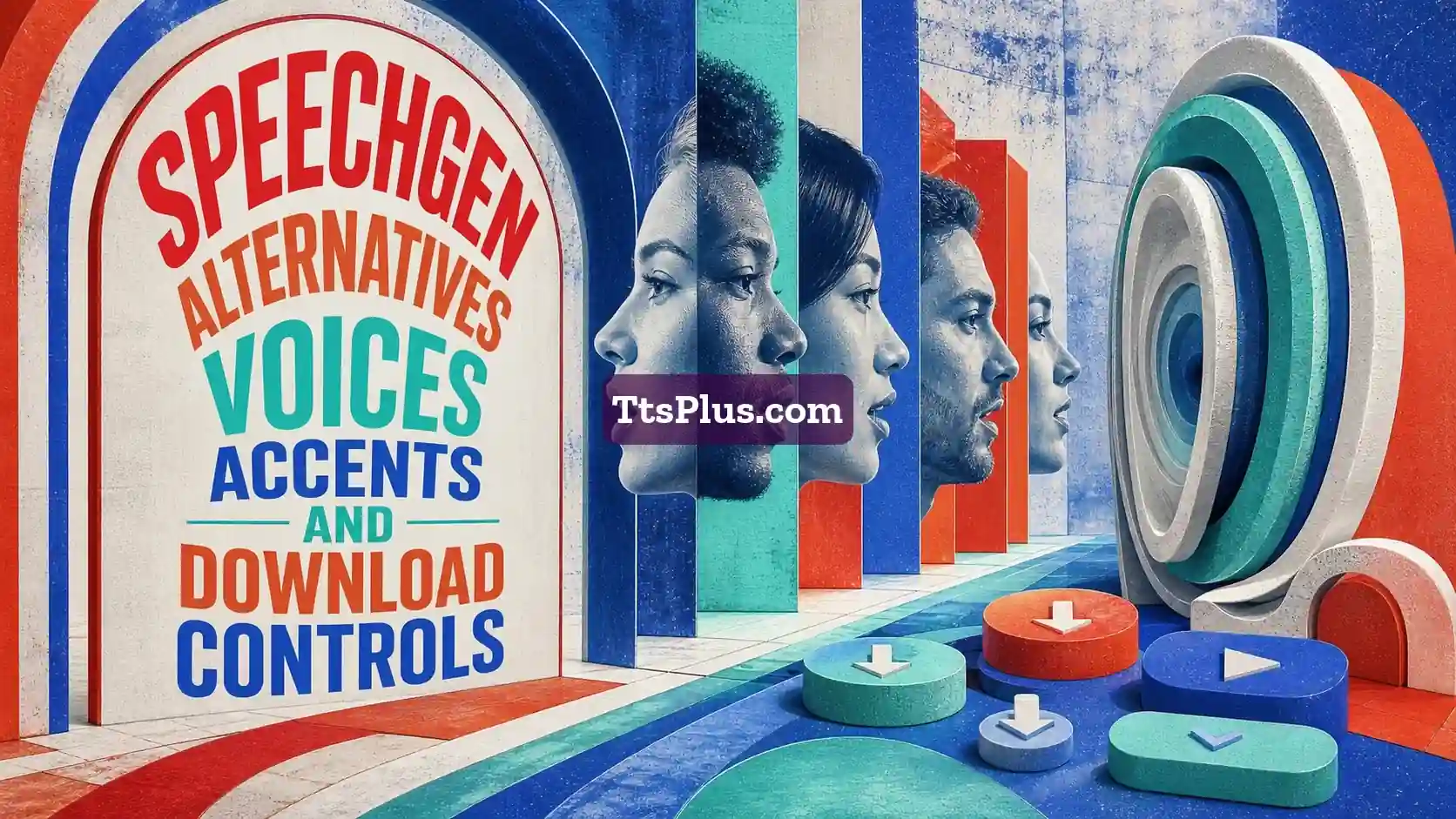 SpeechGen Alternatives: Voices, Accents and Download Controls — TtsPlus guide illustration