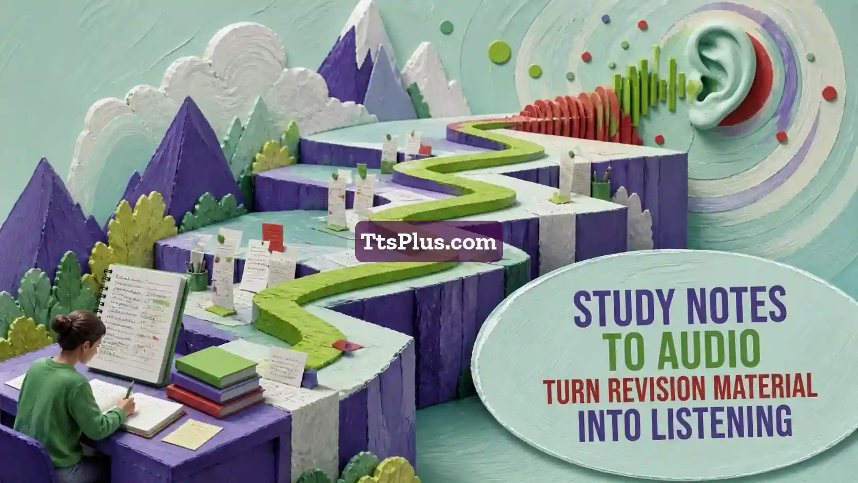 Study Notes to Audio: Turn Revision Material into Listening — TtsPlus guide illustration