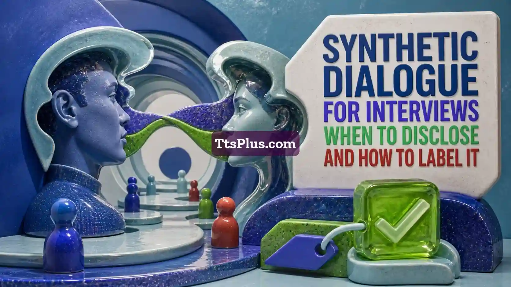 Synthetic Dialogue for Interviews: When to Disclose and How to Label It — TtsPlus guide illustration