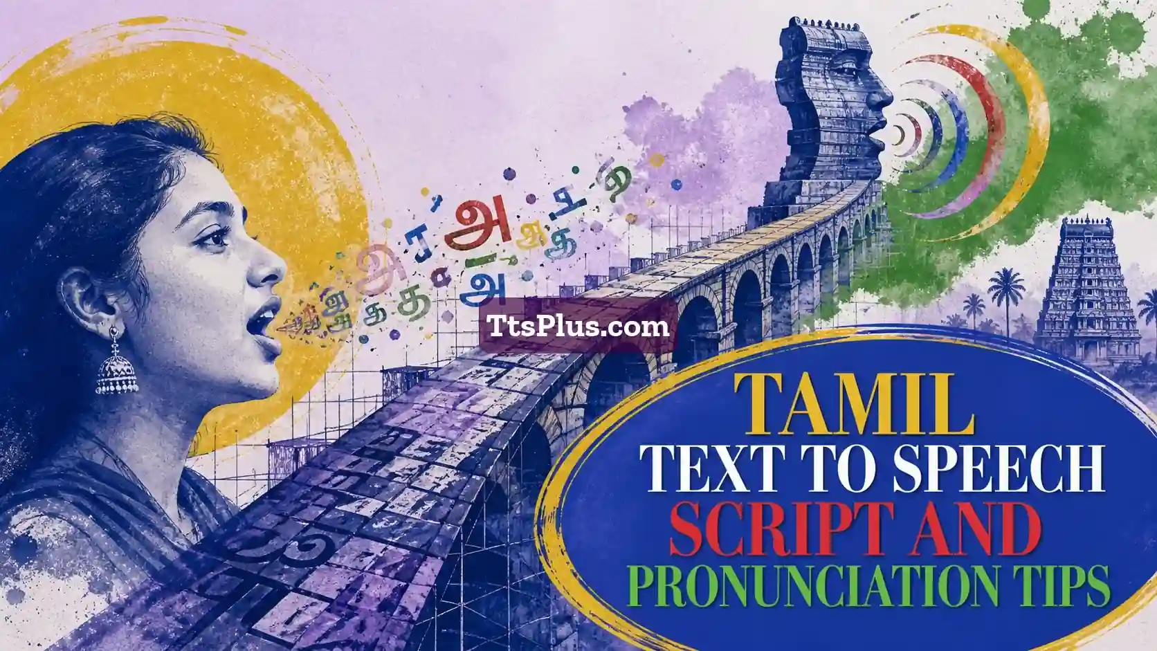 Tamil Text to Speech: Script and Pronunciation Tips — TtsPlus guide illustration