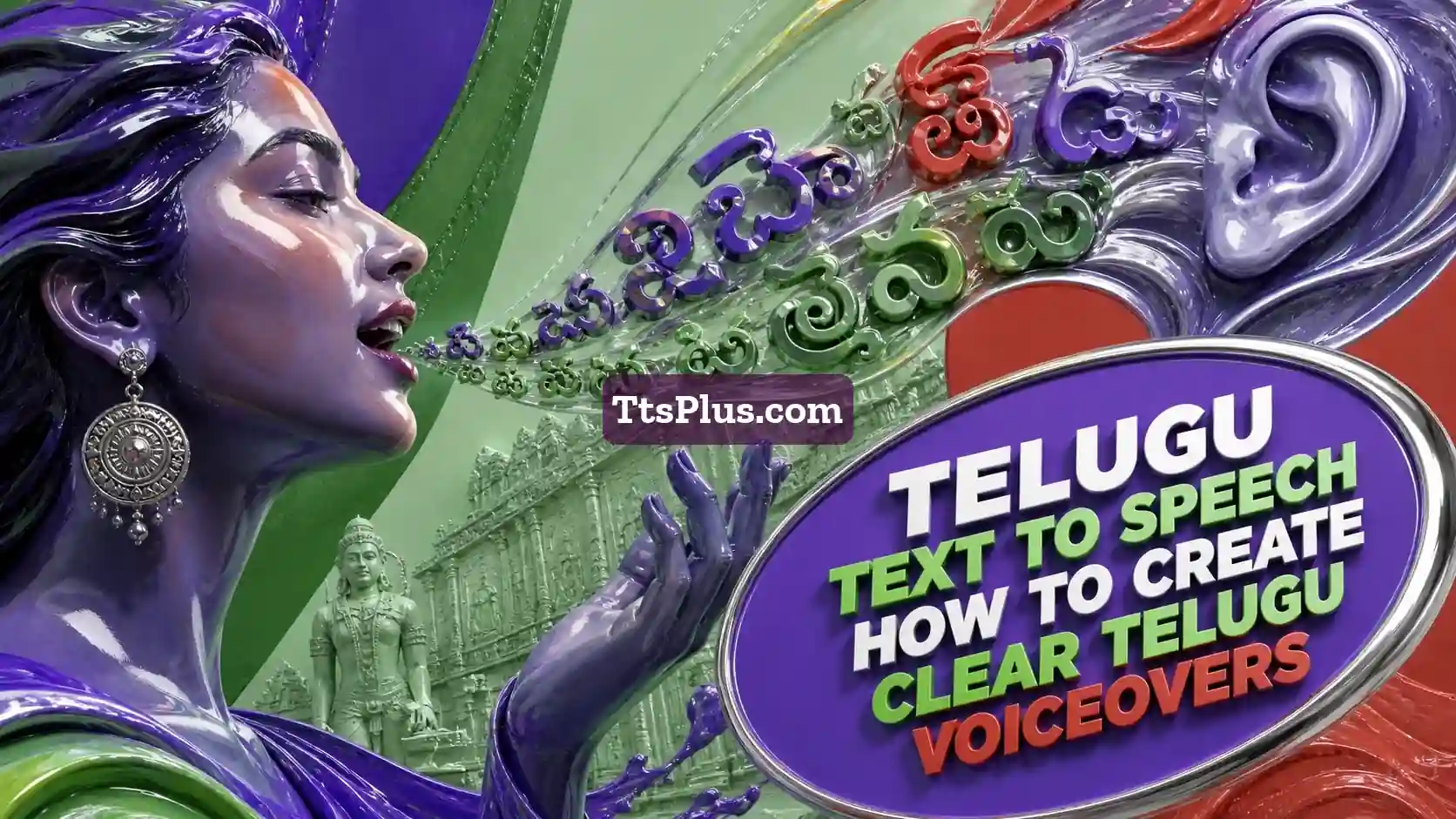 Telugu Text to Speech: How to Create Clear Telugu Voiceovers — TtsPlus guide illustration