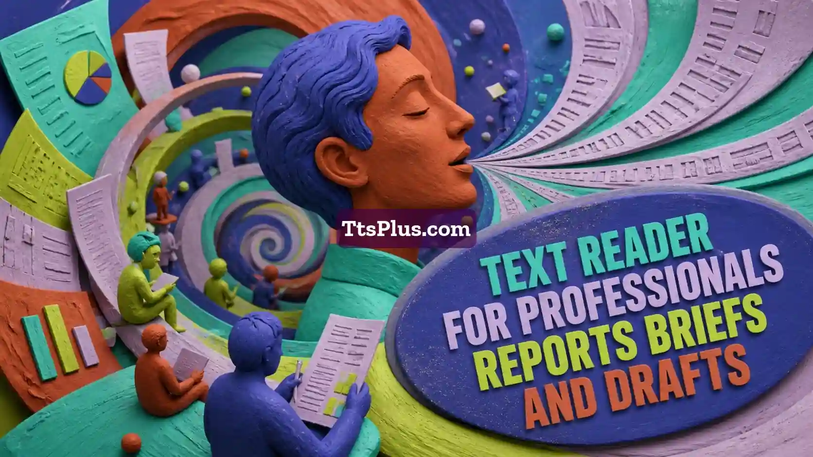 Text Reader for Professionals: Reports, Briefs and Drafts — TtsPlus guide illustration