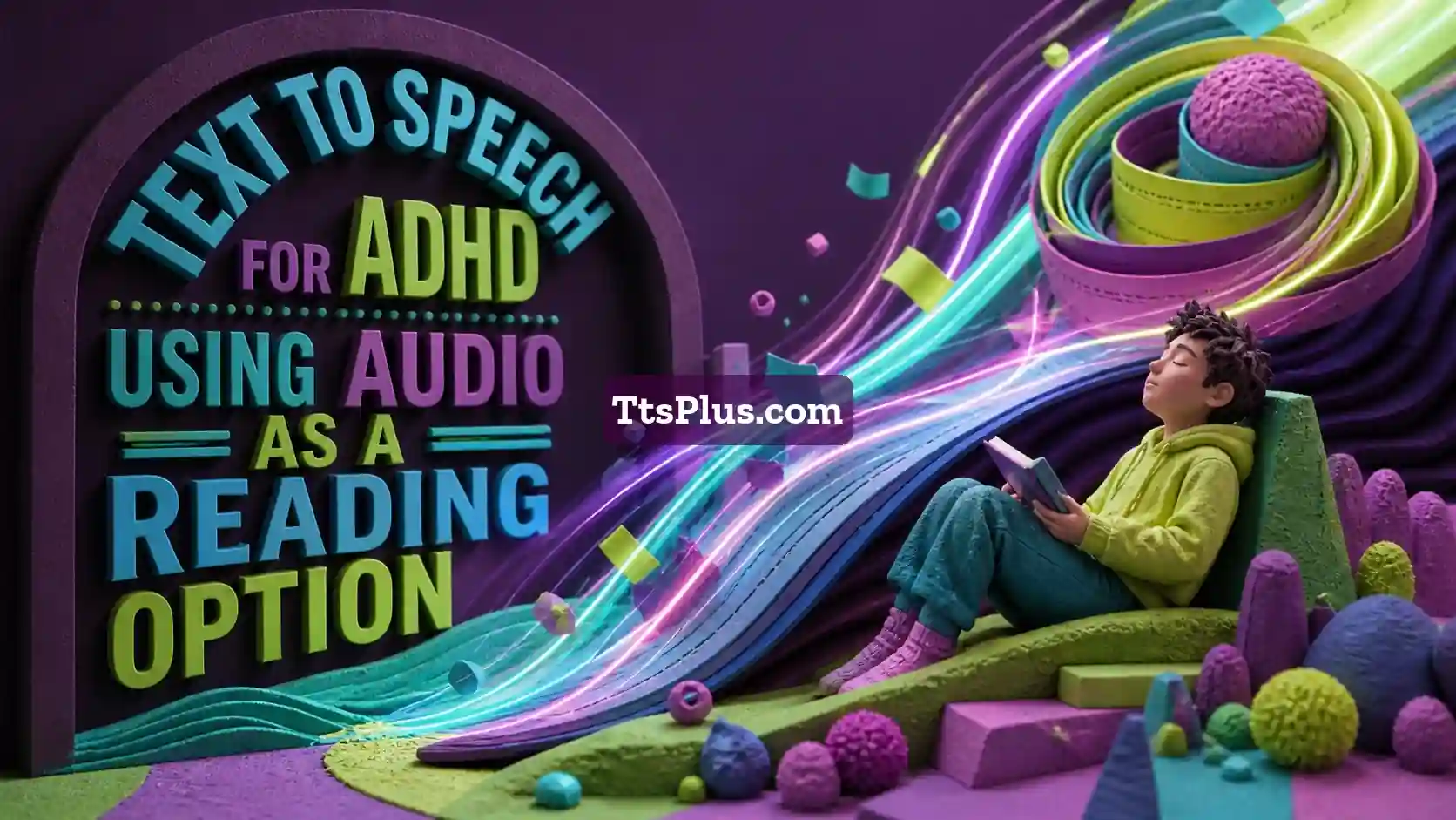 Text to Speech for ADHD: Using Audio as a Reading Option — TtsPlus guide illustration