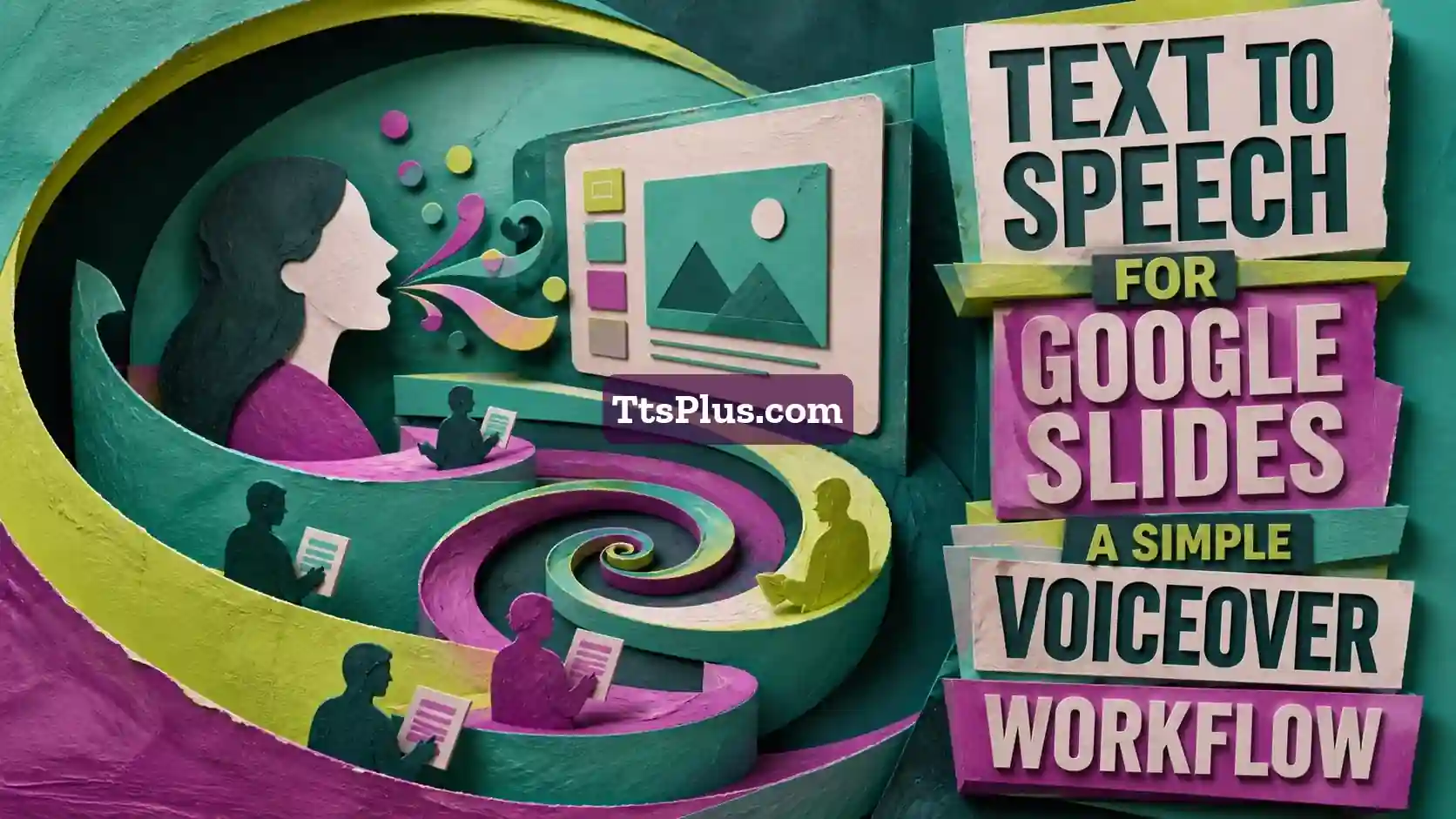 Text to Speech for Google Slides: A Simple Voiceover Workflow — TtsPlus guide illustration