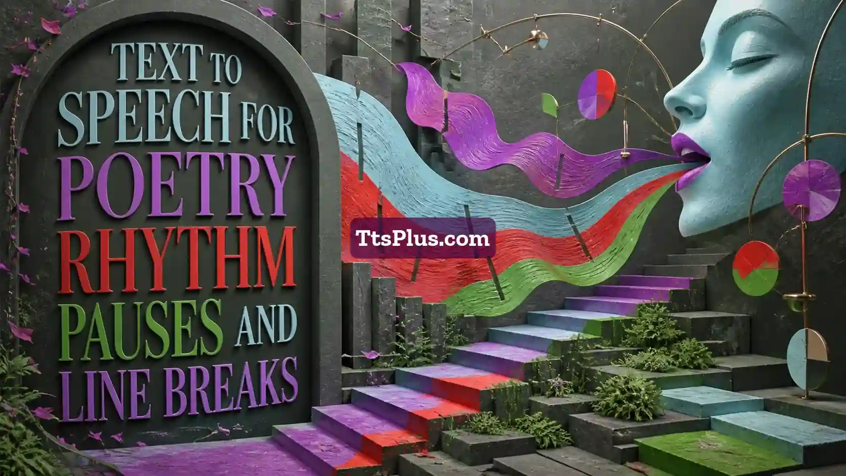 Text to Speech for Poetry: Rhythm, Pauses and Line Breaks — TtsPlus guide illustration