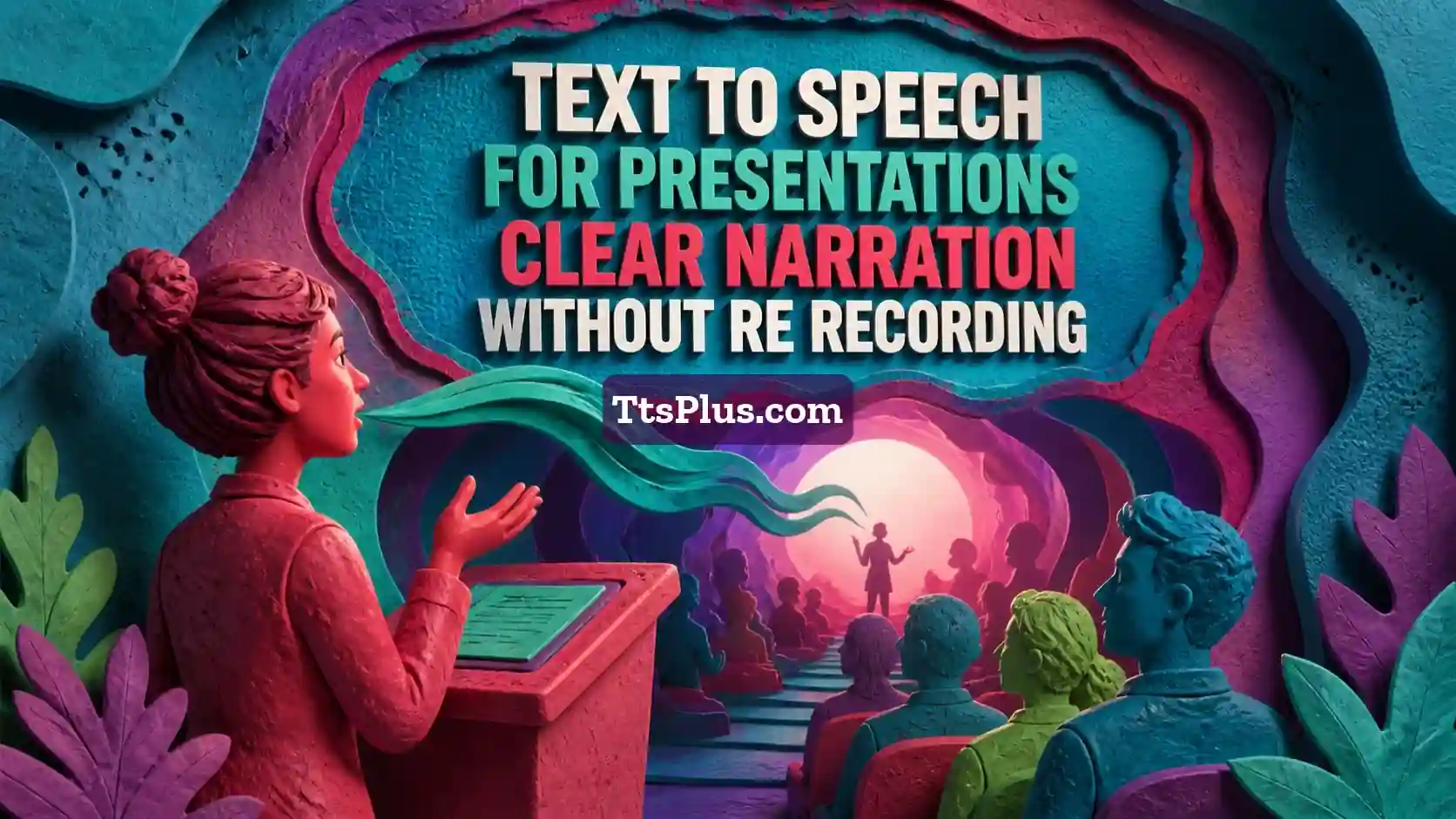 Text to Speech for Presentations: Clear Narration Without Re-Recording — TtsPlus guide illustration