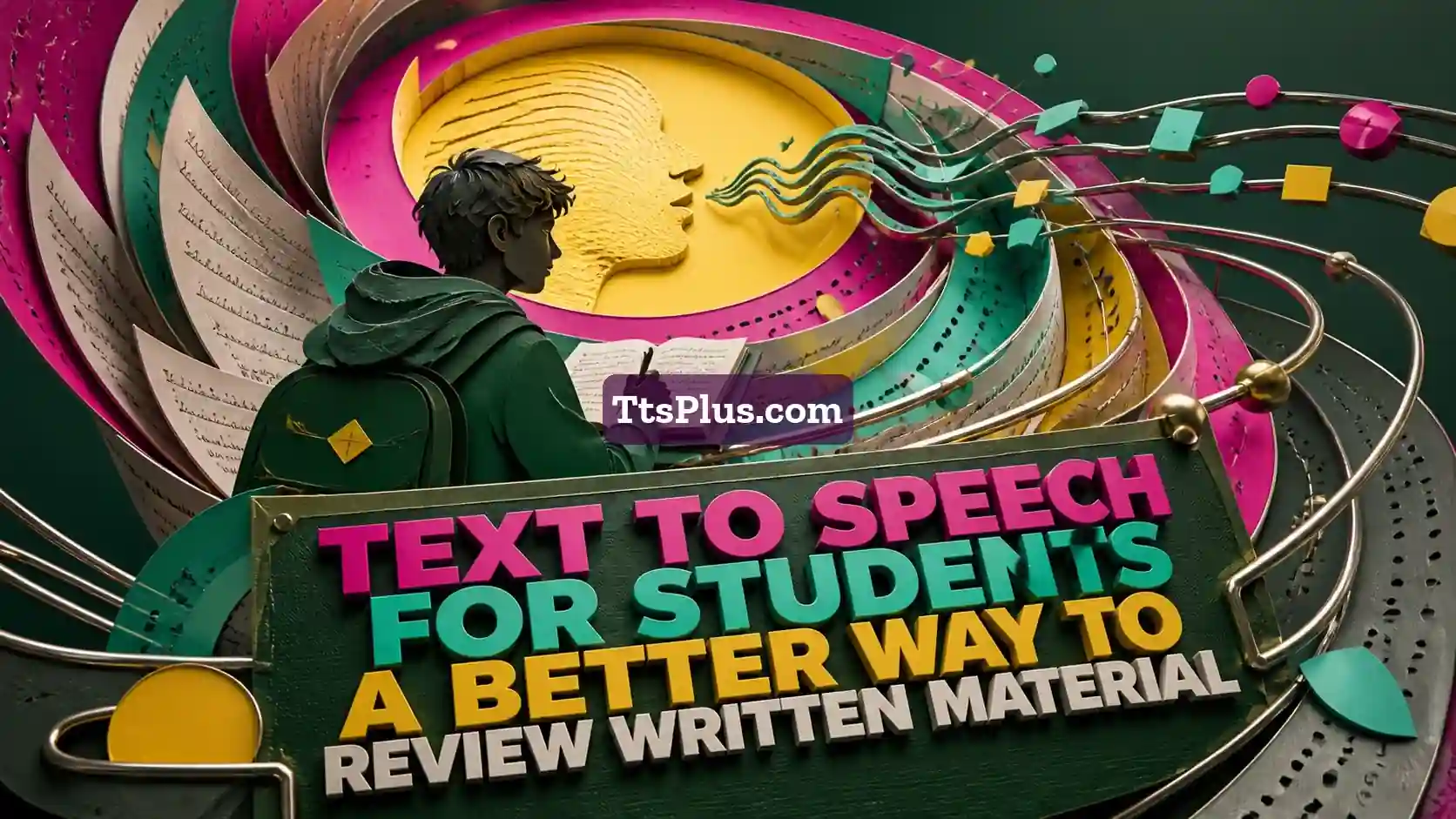 Text to Speech for Students: A Better Way to Review Written Material — TtsPlus guide illustration