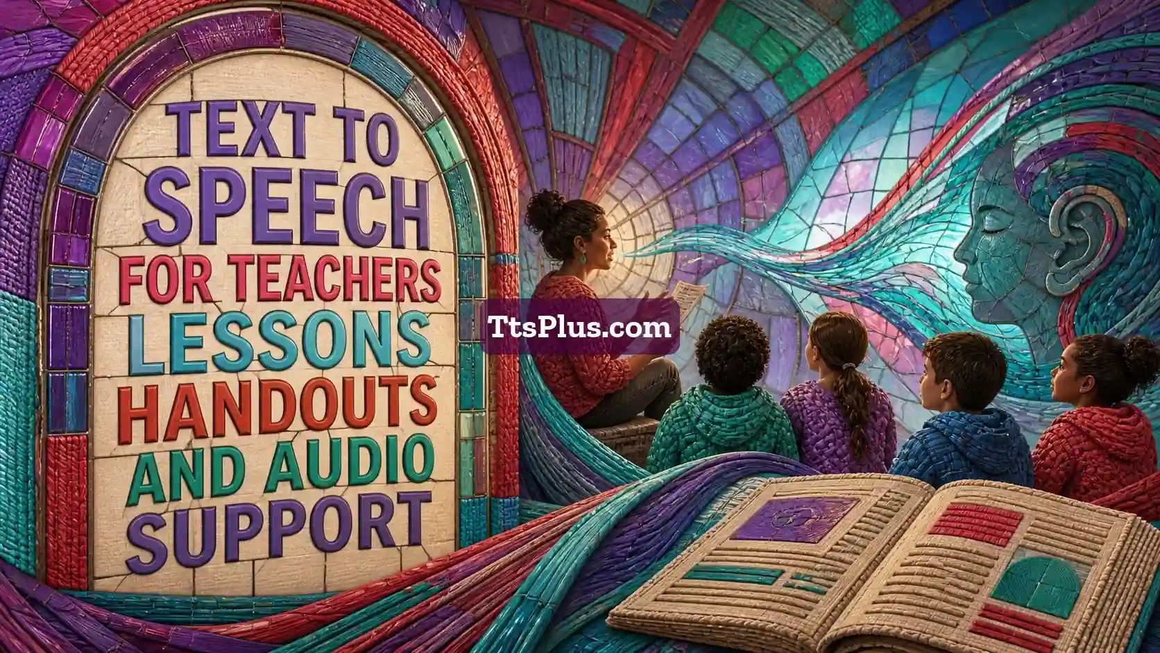 Text to Speech for Teachers: Lessons, Handouts and Audio Support — TtsPlus guide illustration