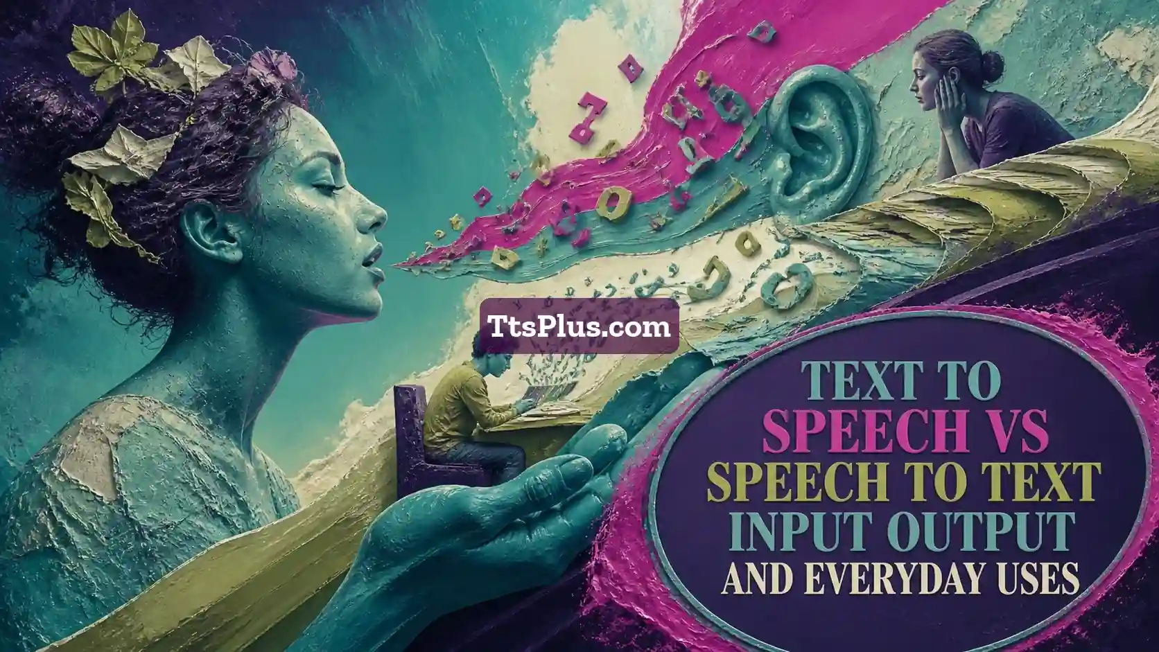 Text to Speech vs Speech to Text: Input, Output and Everyday Uses — TtsPlus guide illustration