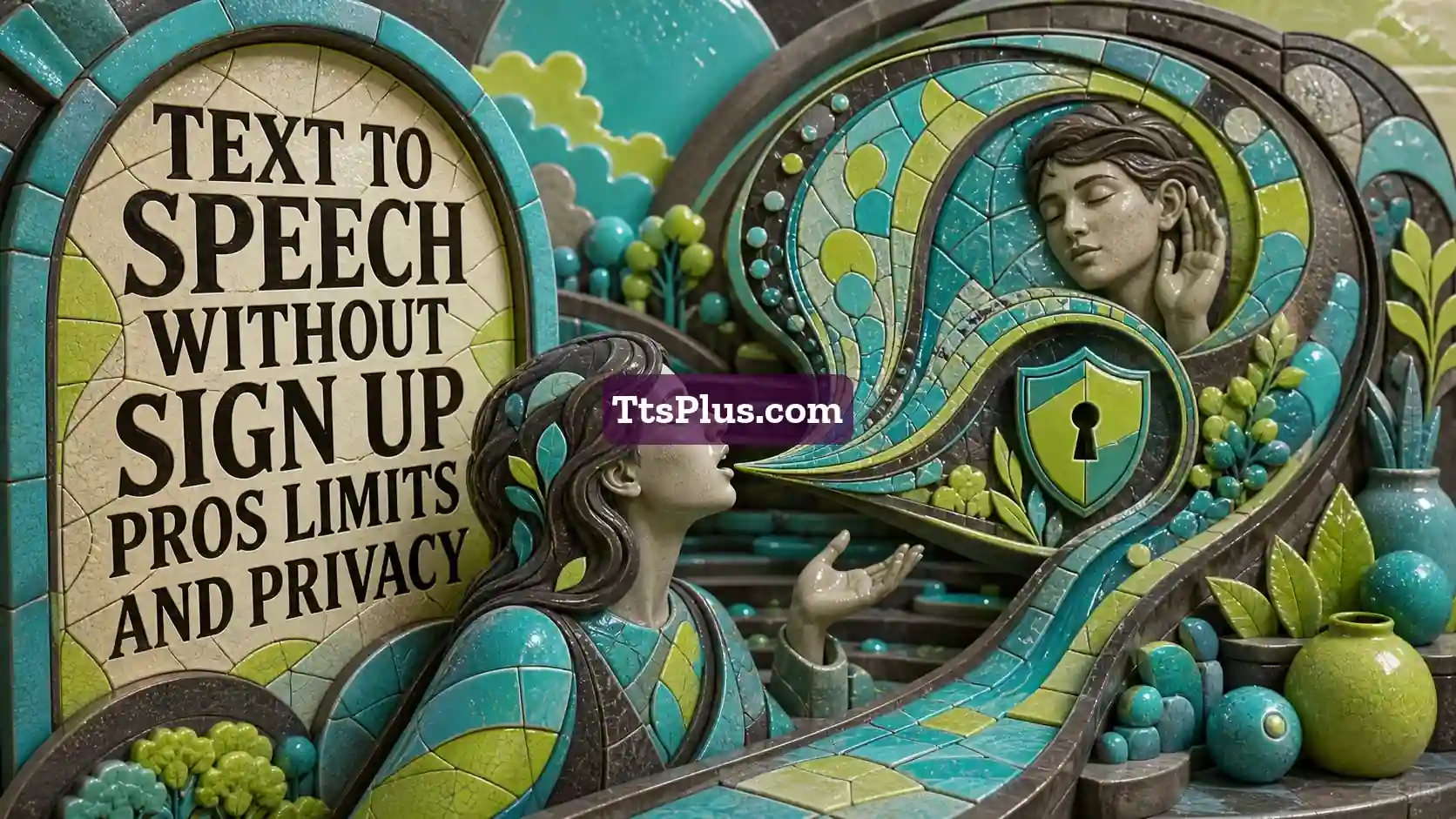 Text to Speech Without Sign Up: Pros, Limits and Privacy — TtsPlus guide illustration