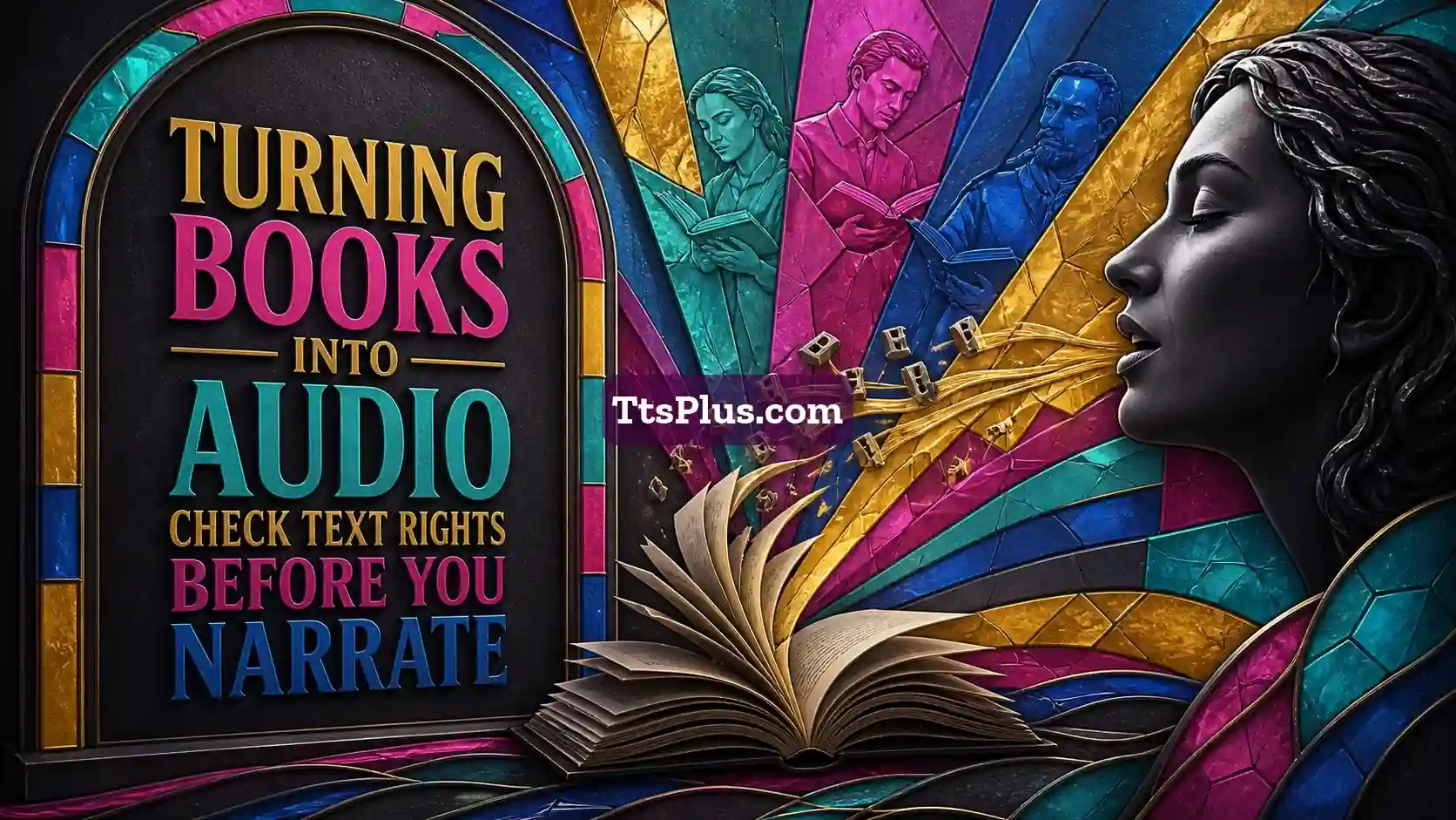 Turning Books into Audio: Check Text Rights Before You Narrate — TtsPlus guide illustration