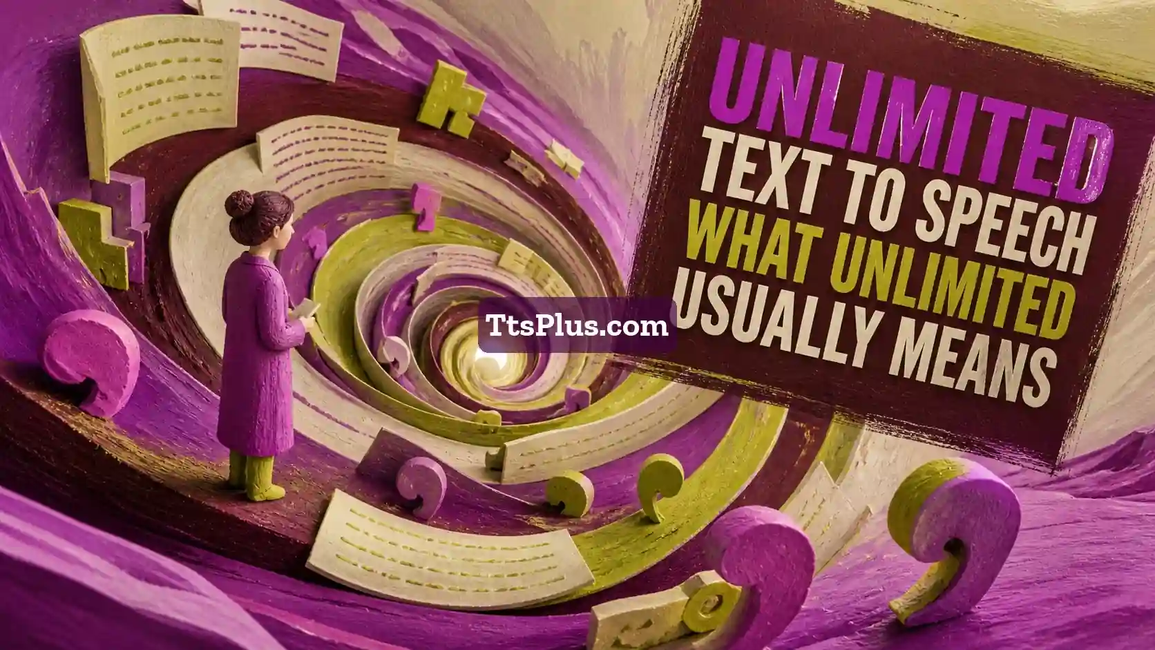 Unlimited Text to Speech: What “Unlimited” Usually Means — TtsPlus guide illustration